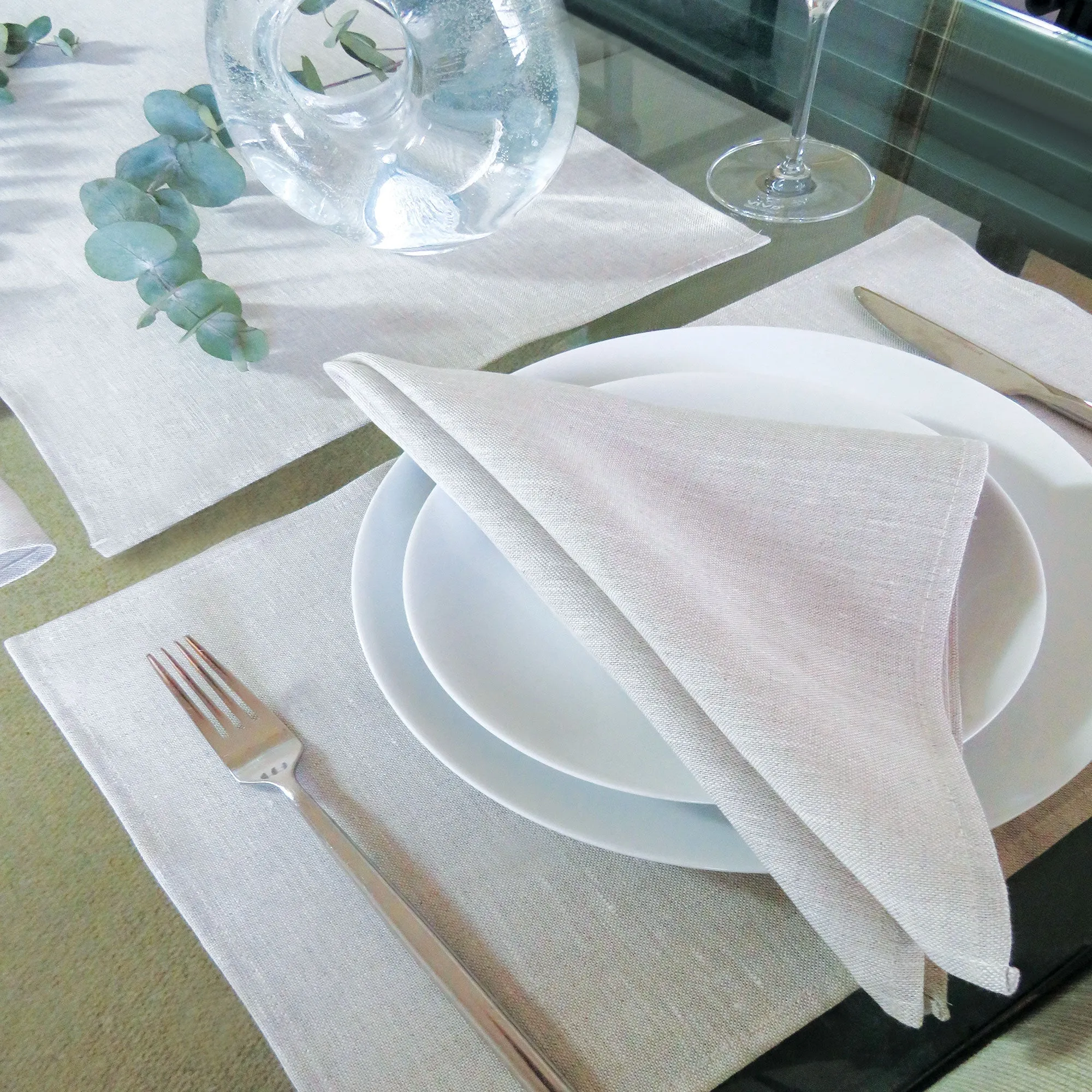 Informal Oatmeal Irish Linen Napkin Set of 4