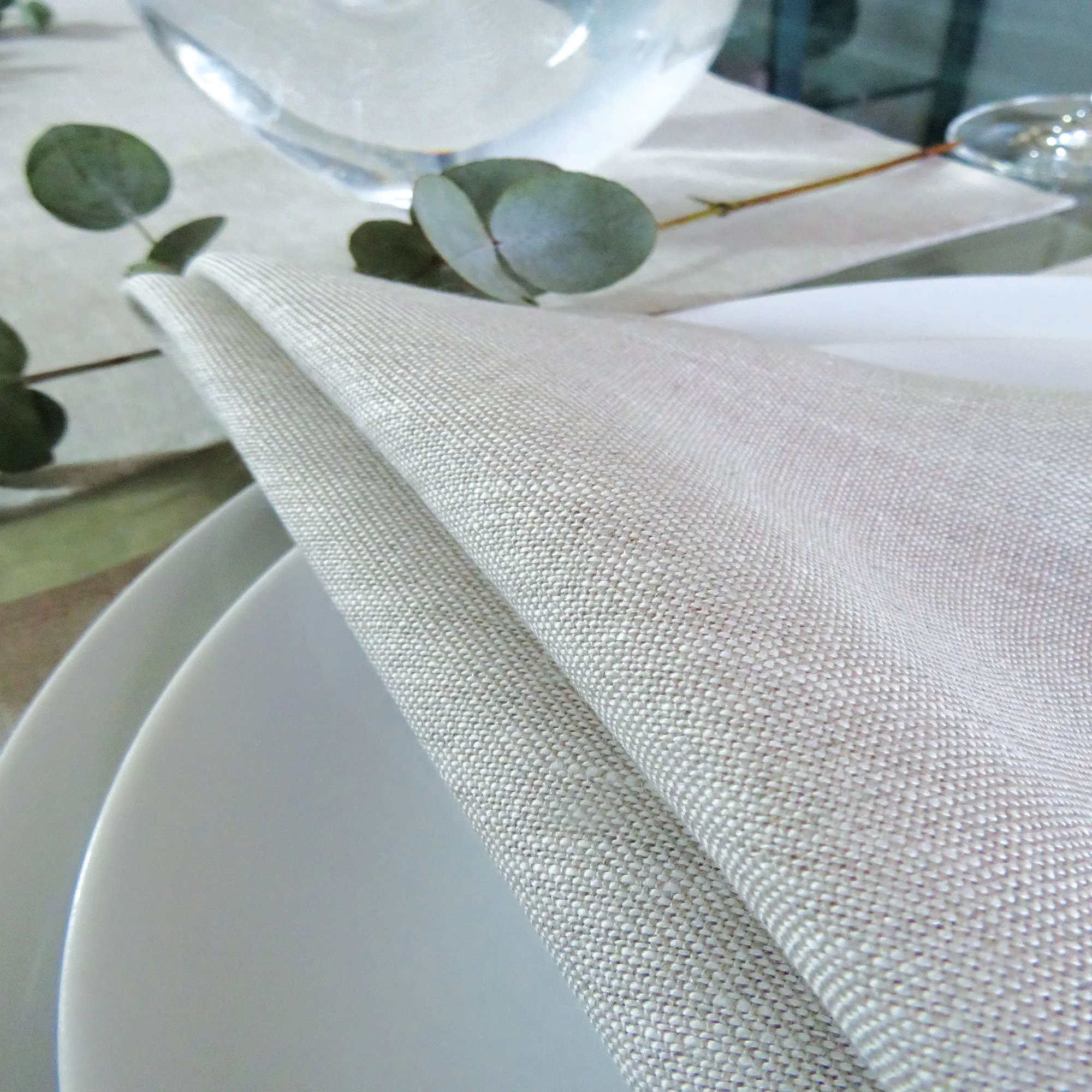 Informal Oatmeal Irish Linen Napkin Set of 4