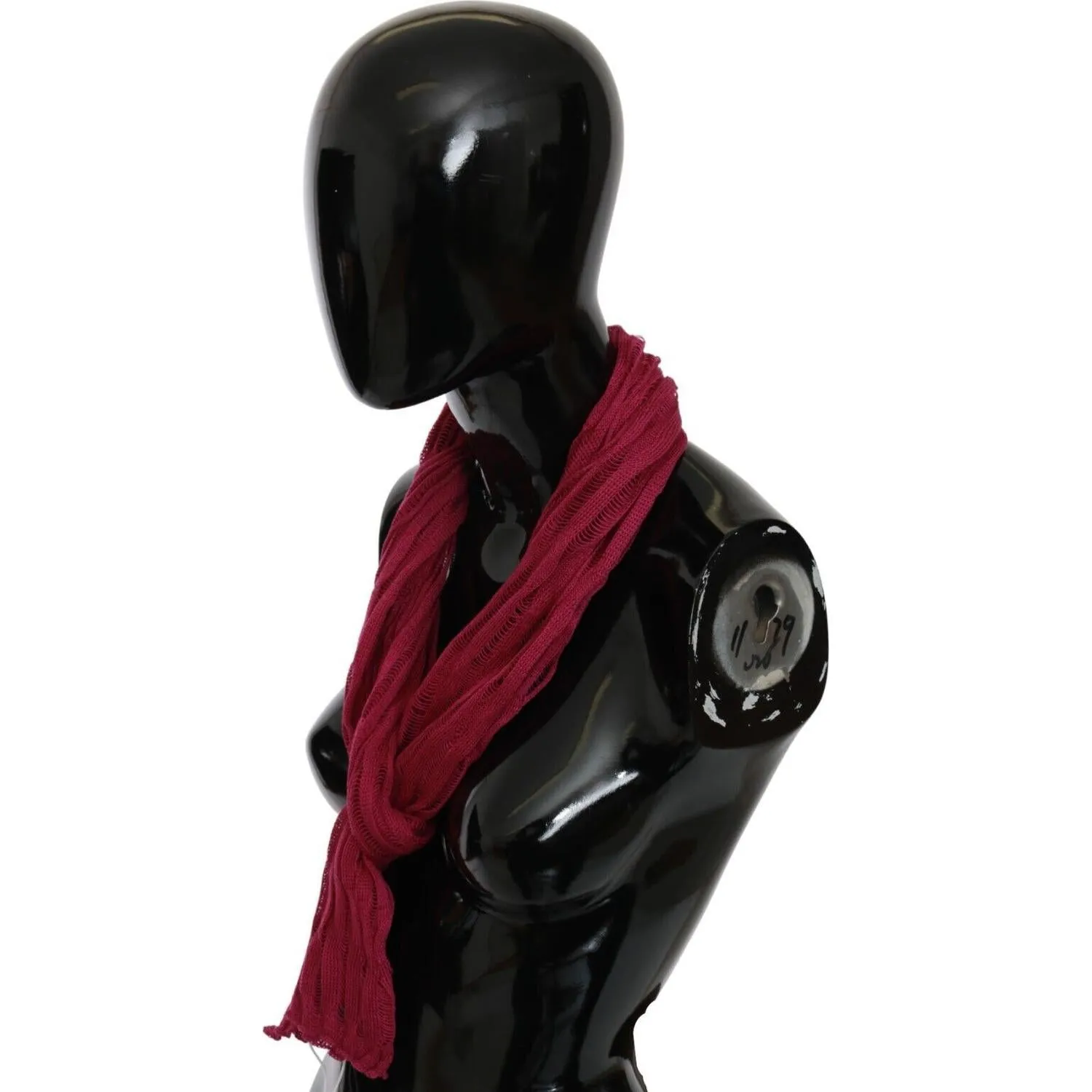 John Galliano Bordeaux Elegance Foulard Shawl Scarf