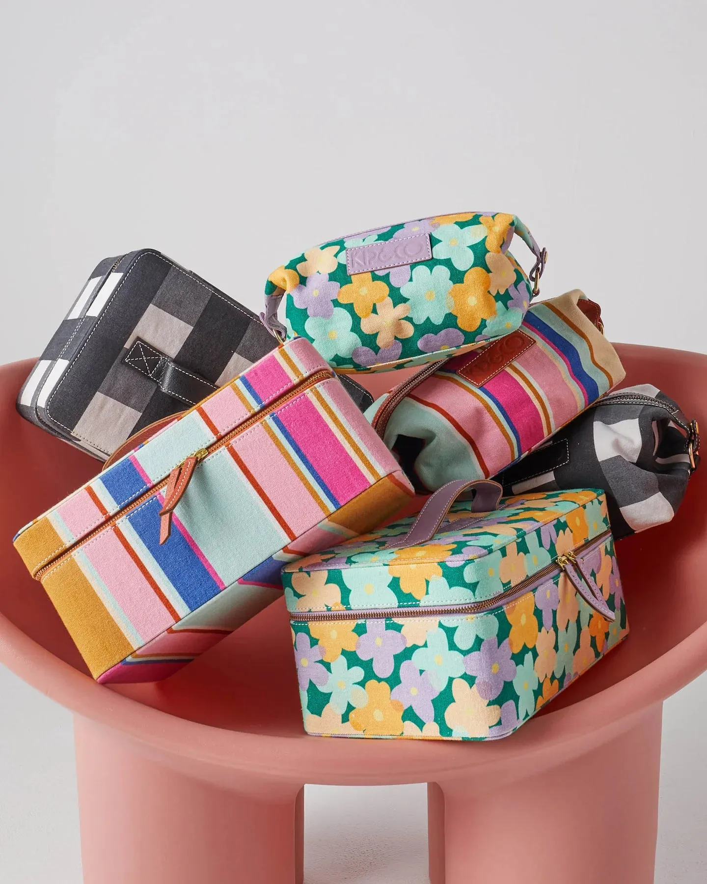 Kip & Co Jaipur Stripe Toiletry Case