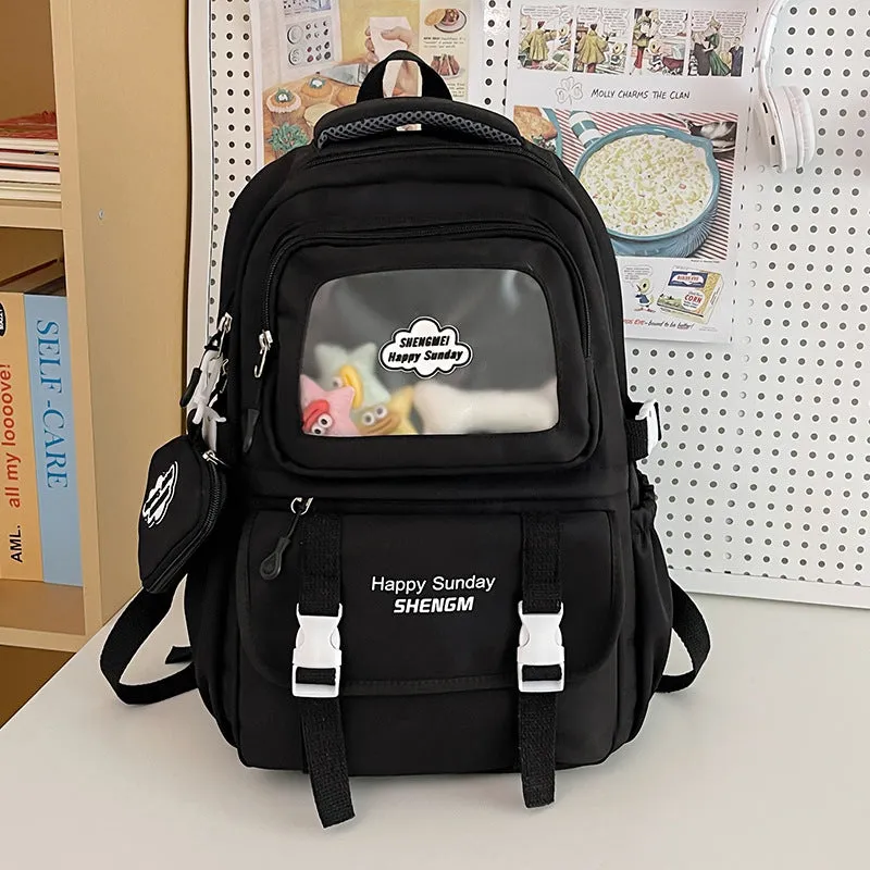 Large Capacity Schoolbag Junior High School Girl High School Student Good-looking Ins Japanese Minority Cute Girl Backpack Female