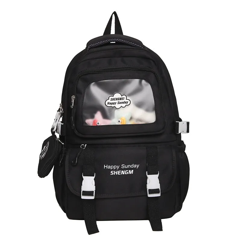 Large Capacity Schoolbag Junior High School Girl High School Student Good-looking Ins Japanese Minority Cute Girl Backpack Female