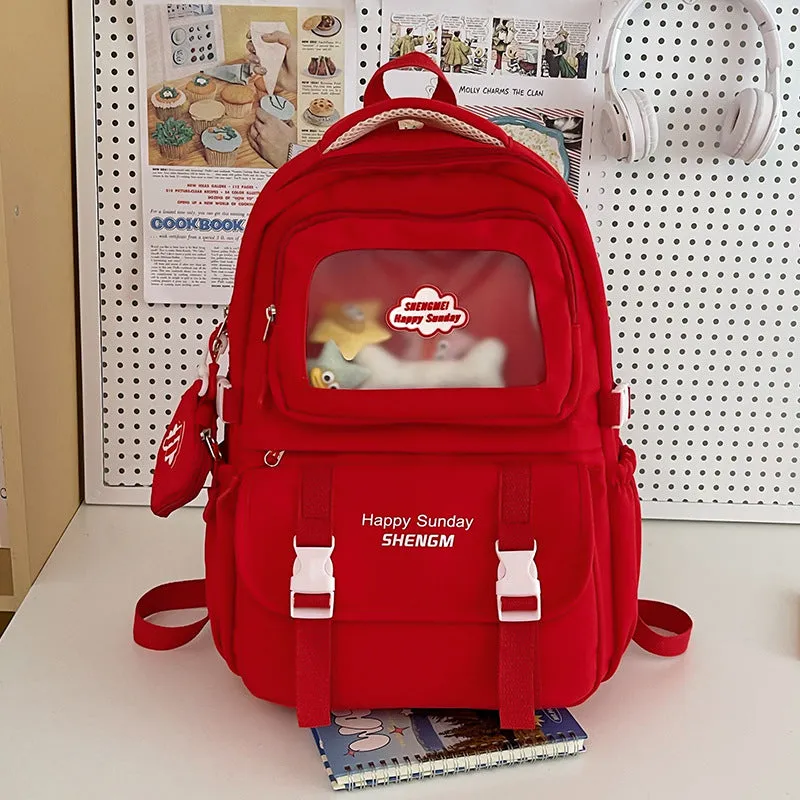 Large Capacity Schoolbag Junior High School Girl High School Student Good-looking Ins Japanese Minority Cute Girl Backpack Female