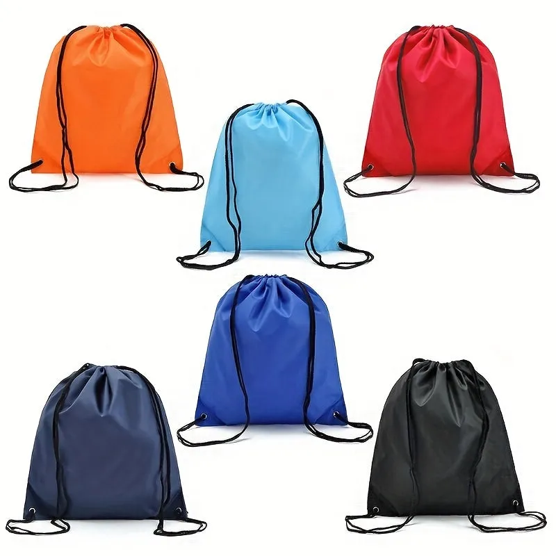 Lightweight Nylon Drawstring Rucksack Minimalist Versatile Gym Bag