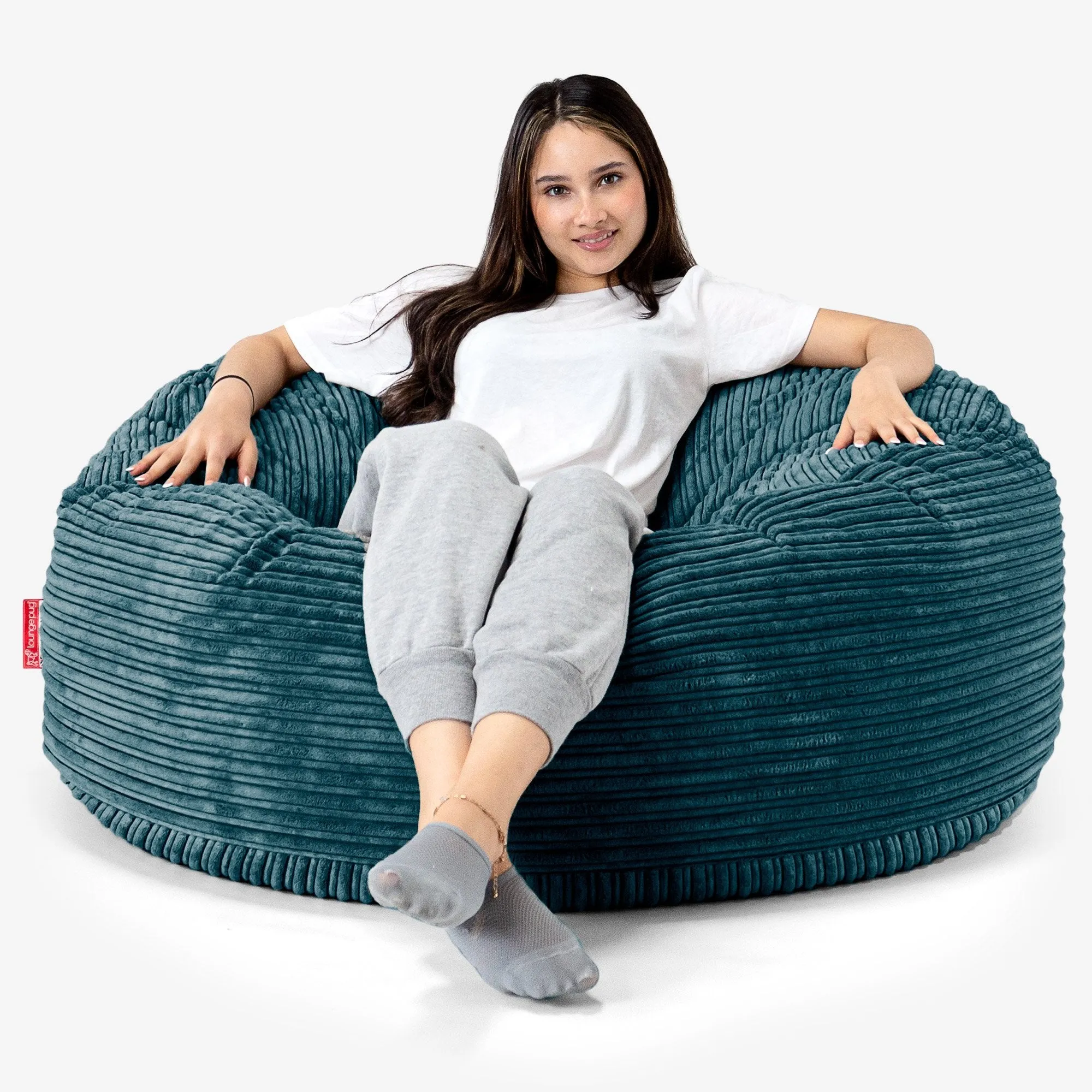 Mammoth Bean Bag Sofa - Cord Teal Blue