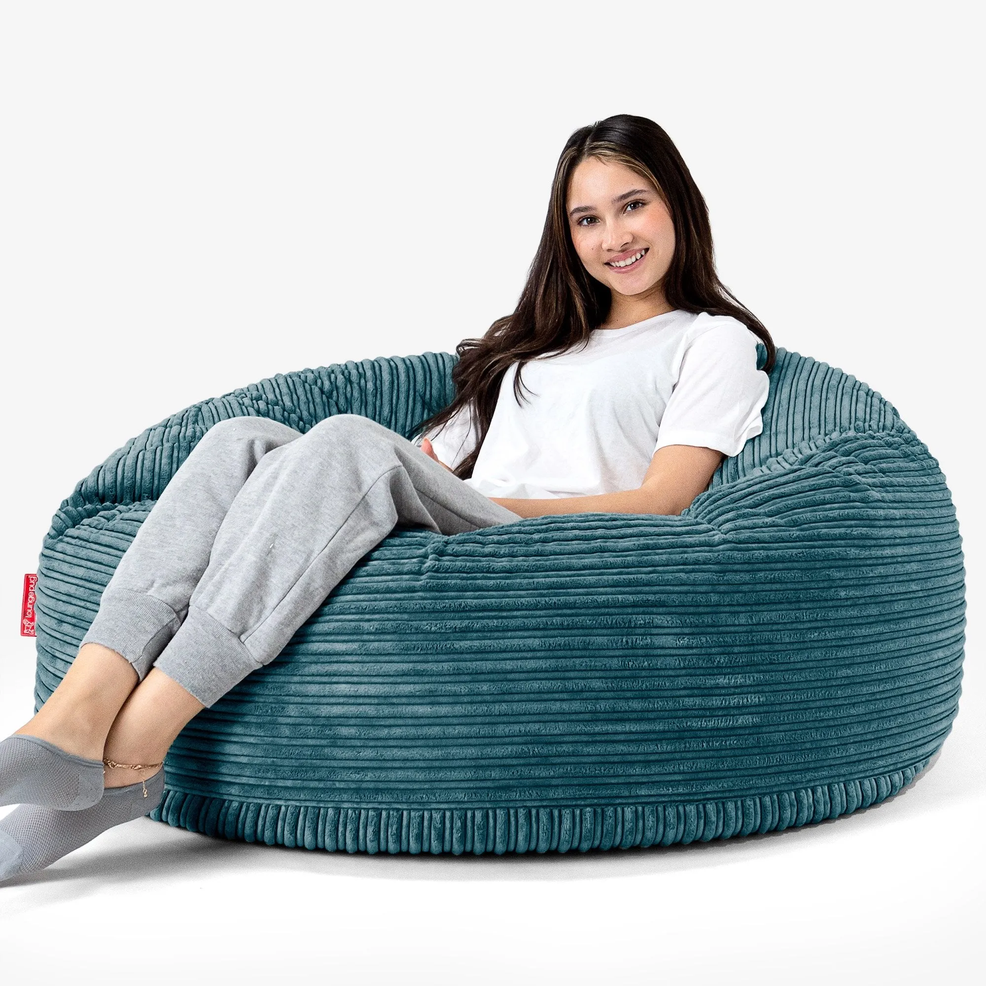 Mammoth Bean Bag Sofa - Cord Teal Blue