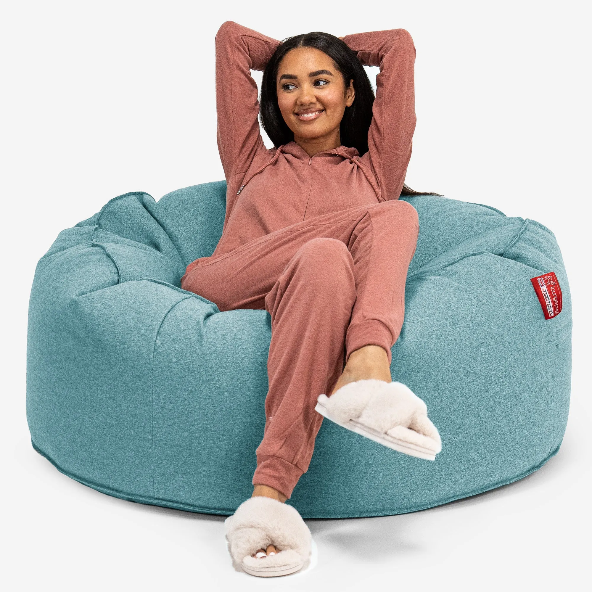 Mammoth Bean Bag Sofa - Interalli Wool Aqua