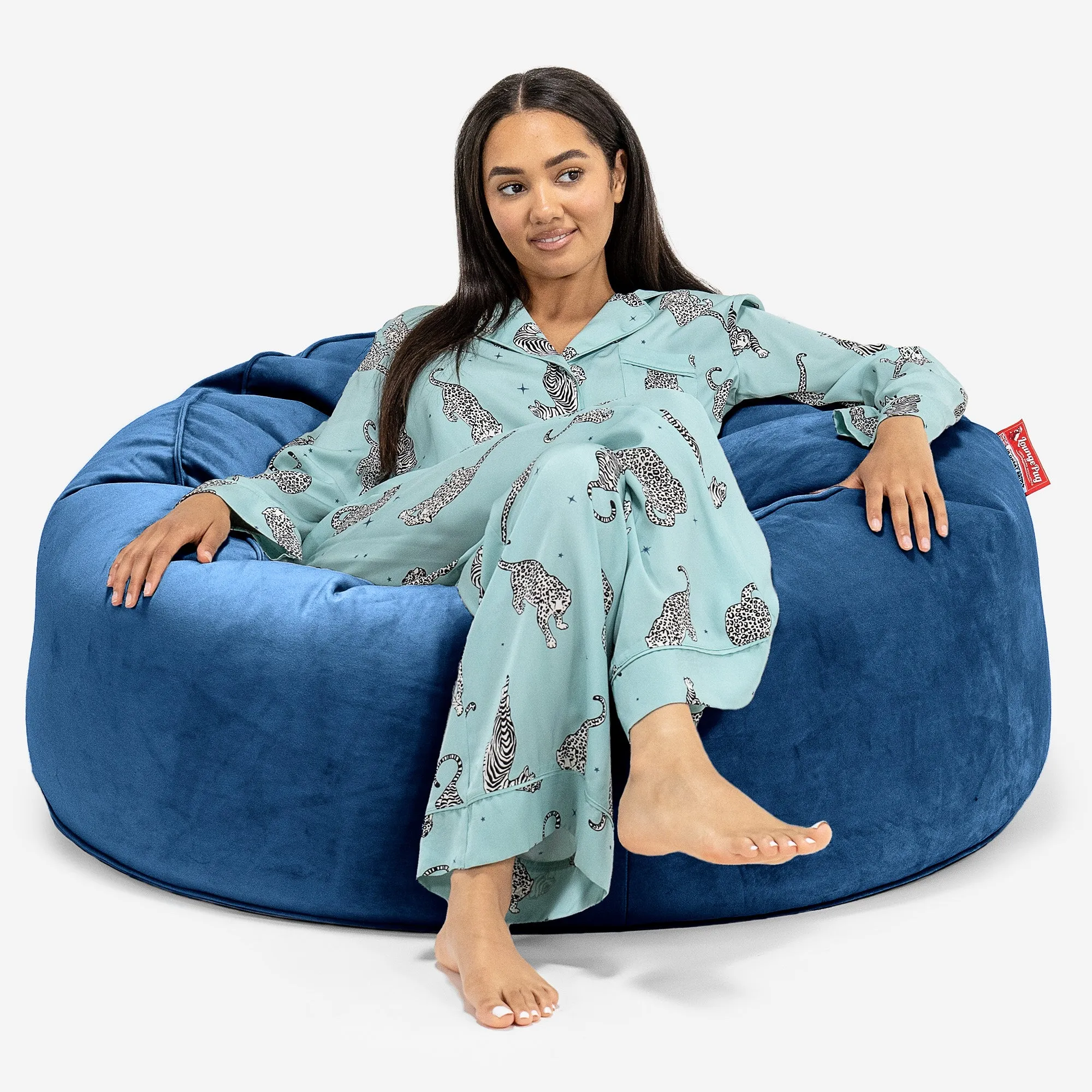 Mammoth Bean Bag Sofa - Velvet Midnight Blue