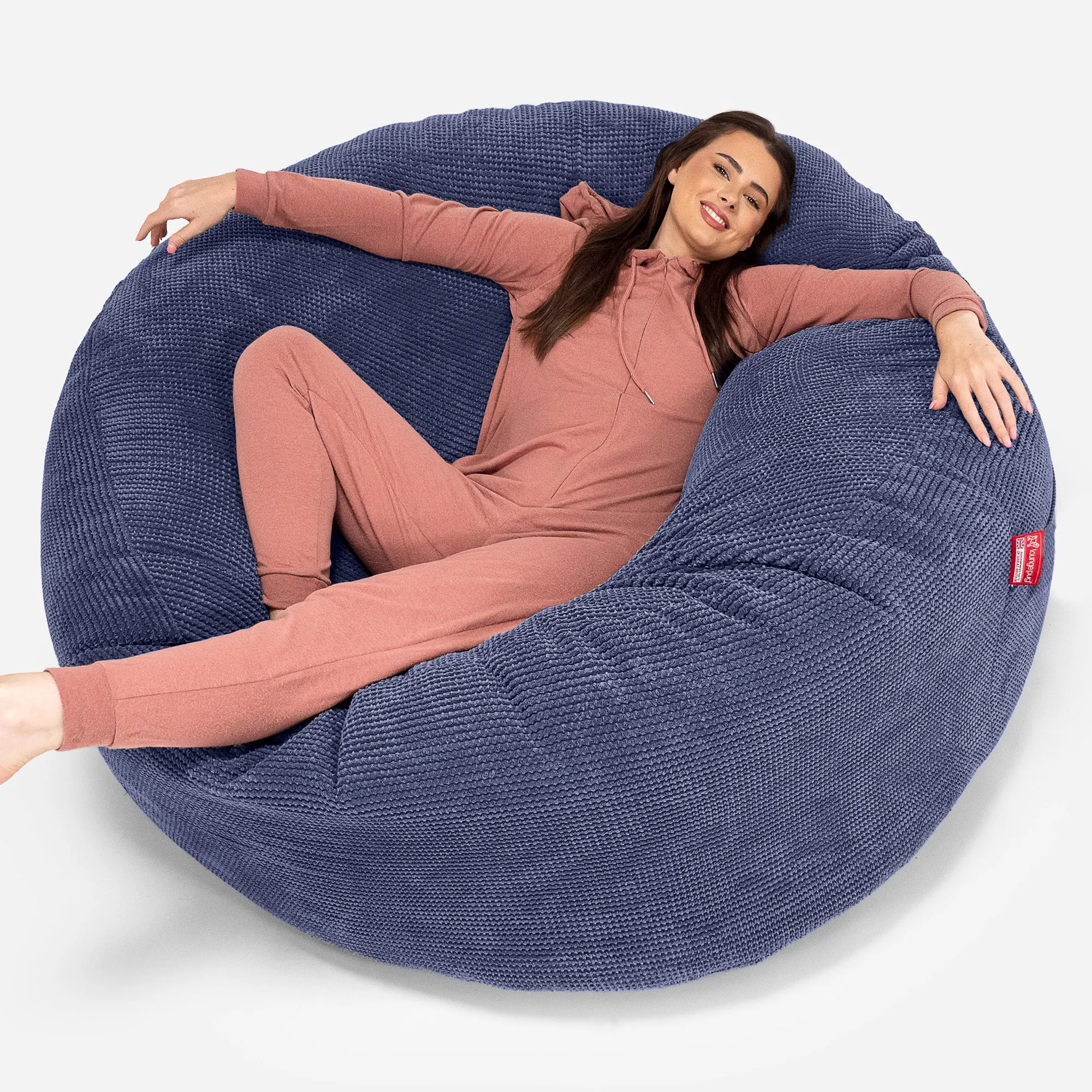 Mega Mammoth Bean Bag Sofa - Pom Pom Purple