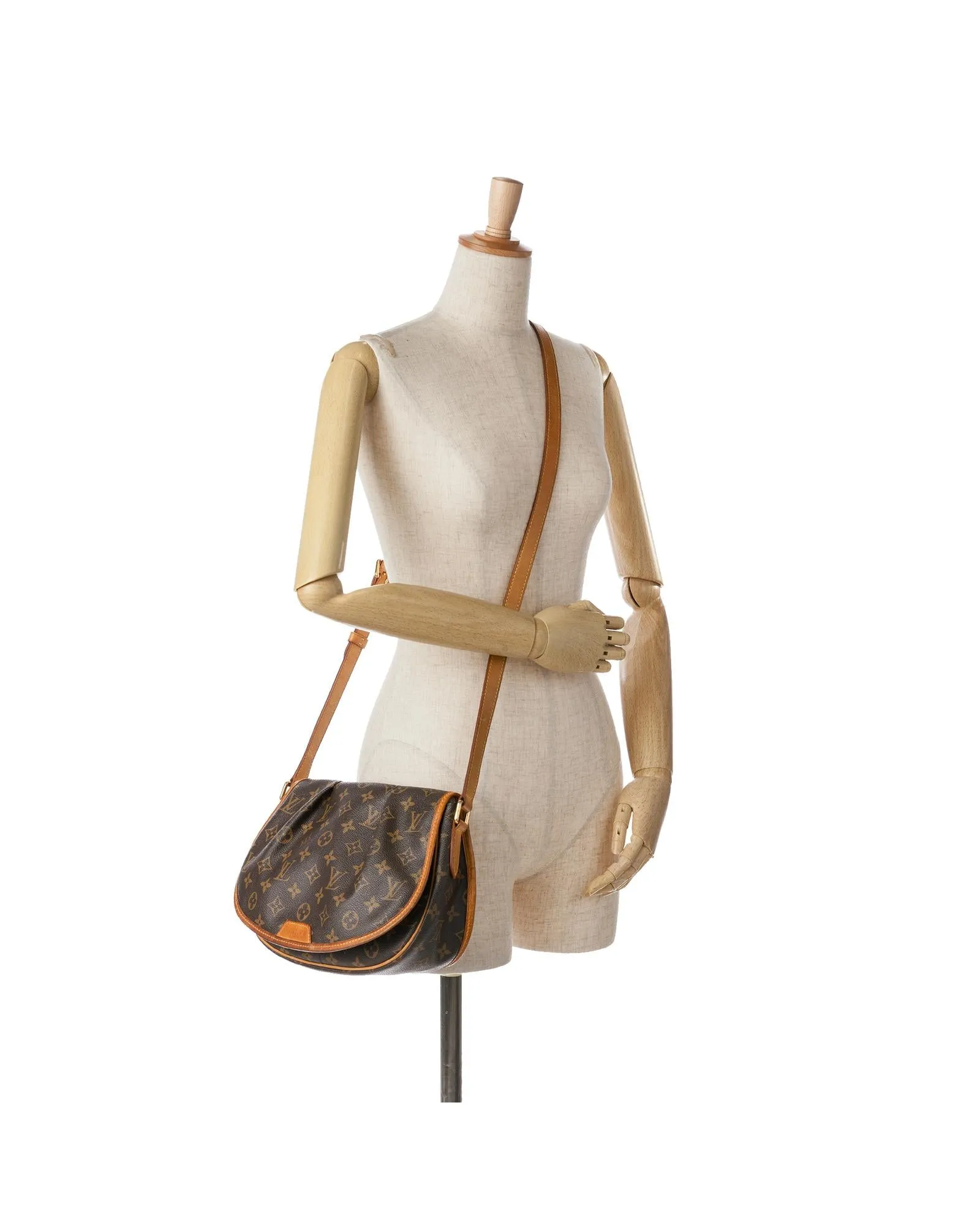 Monogram Canvas Crossbody Bag with Vachetta Leather Trim