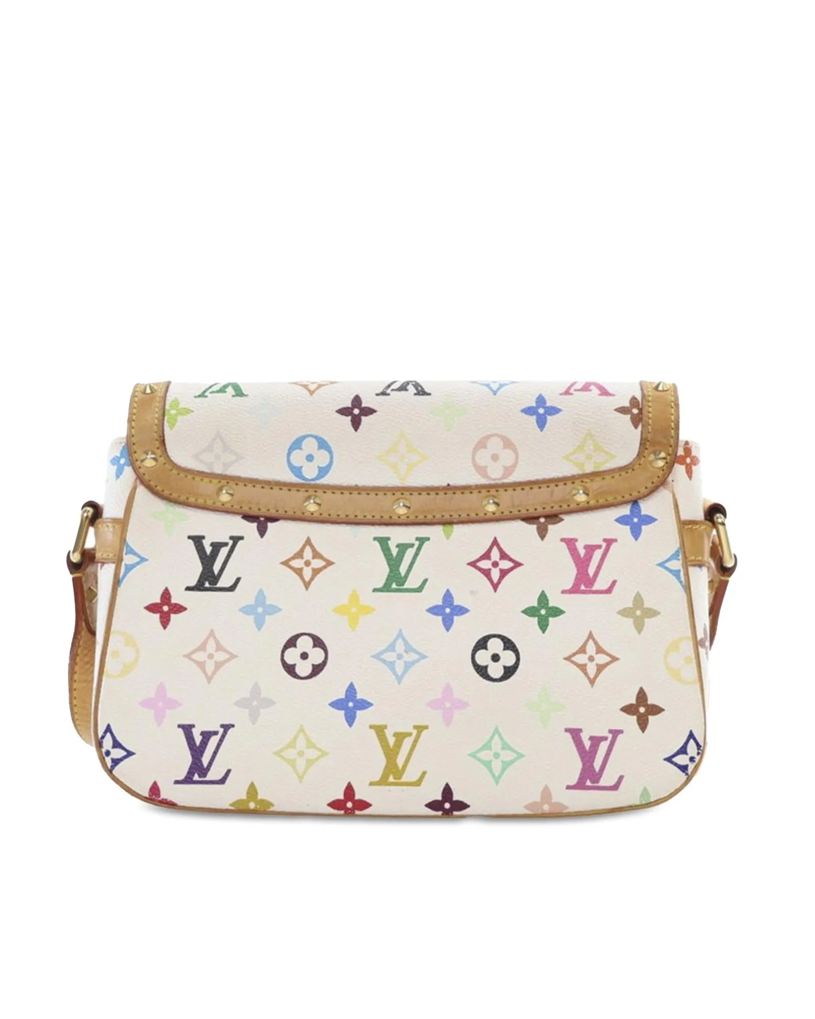 Monogram Multicolore Canvas Bag with Vachetta Leather Trim and Studs