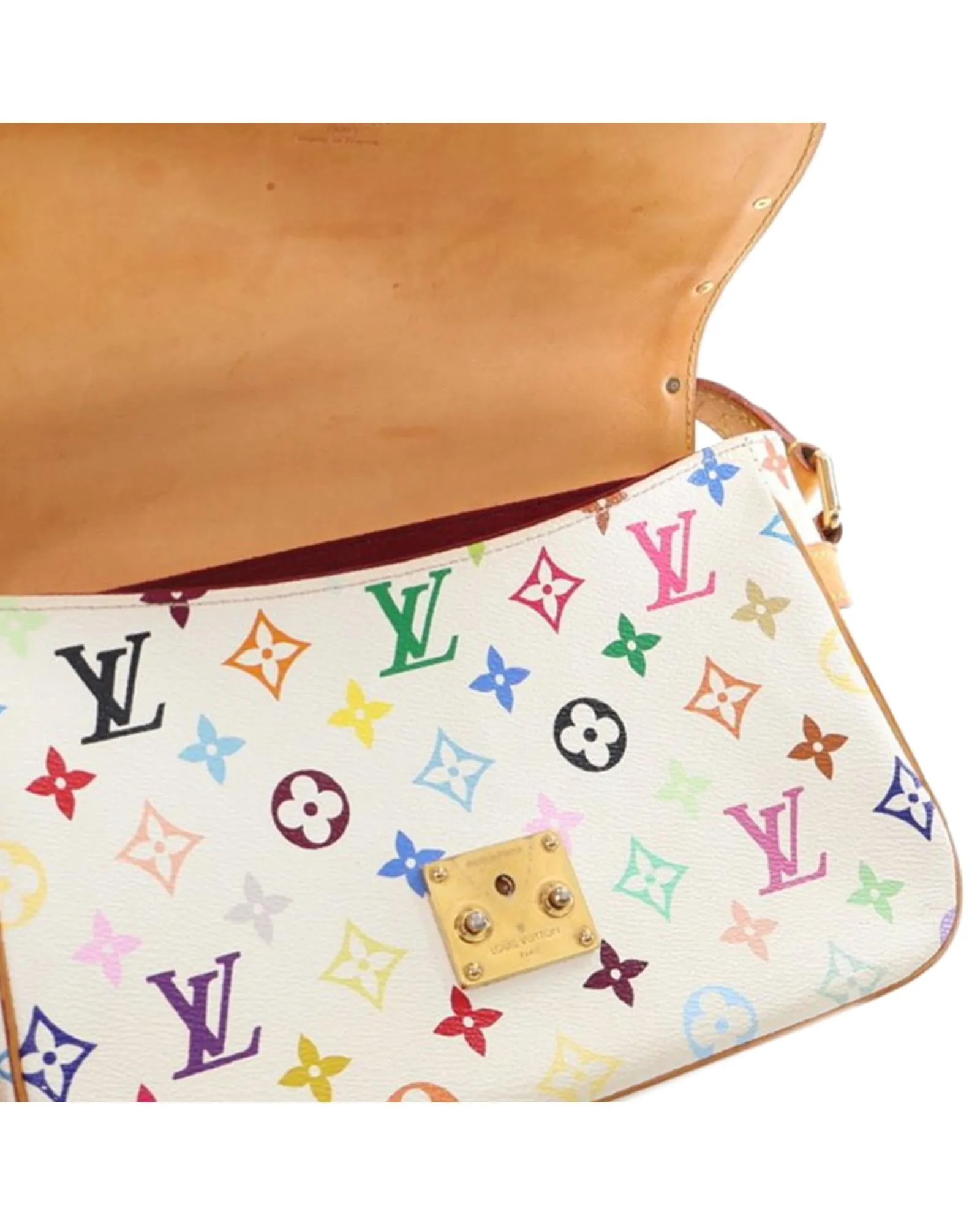 Monogram Multicolore Canvas Bag with Vachetta Leather Trim and Studs