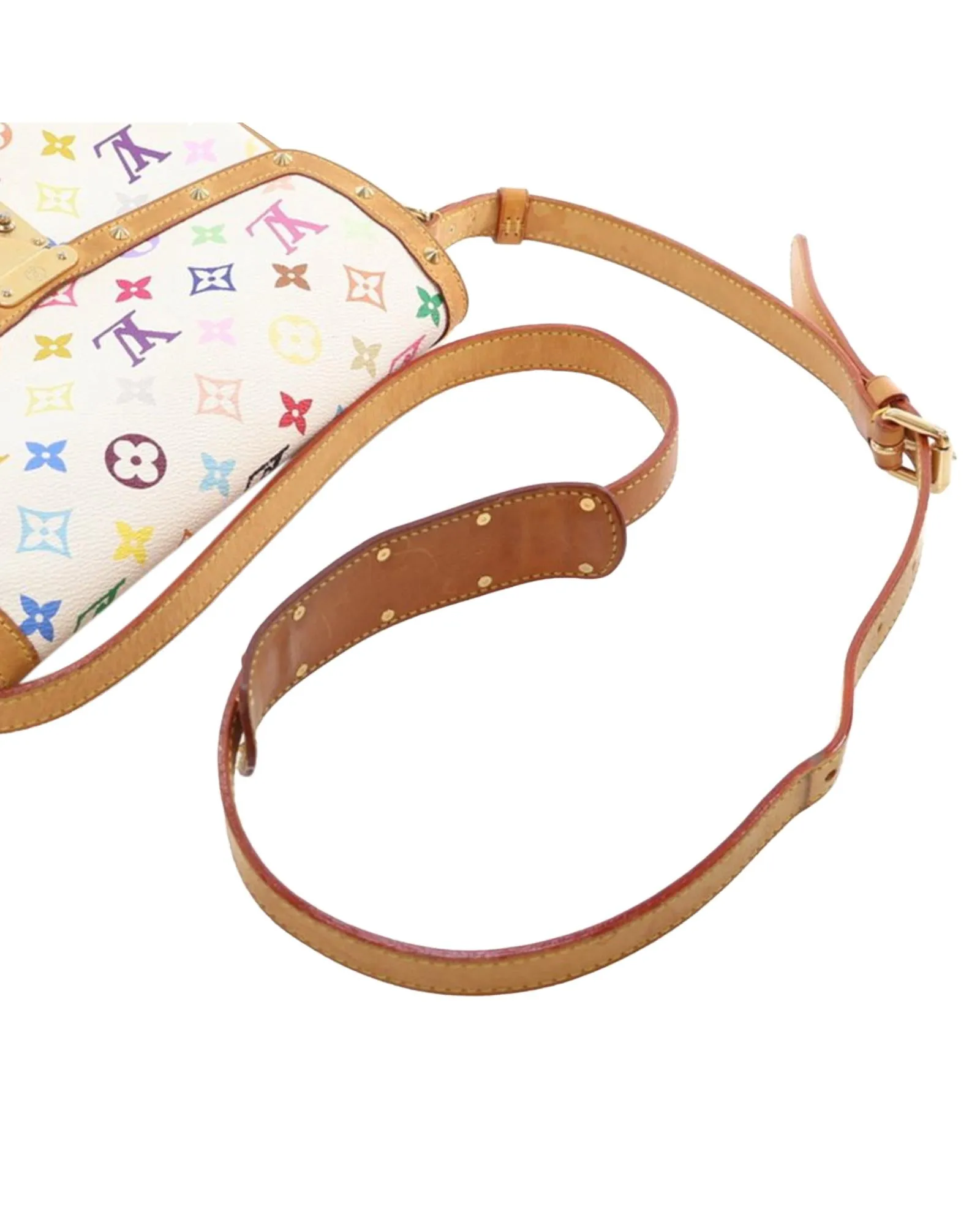 Monogram Multicolore Canvas Bag with Vachetta Leather Trim and Studs