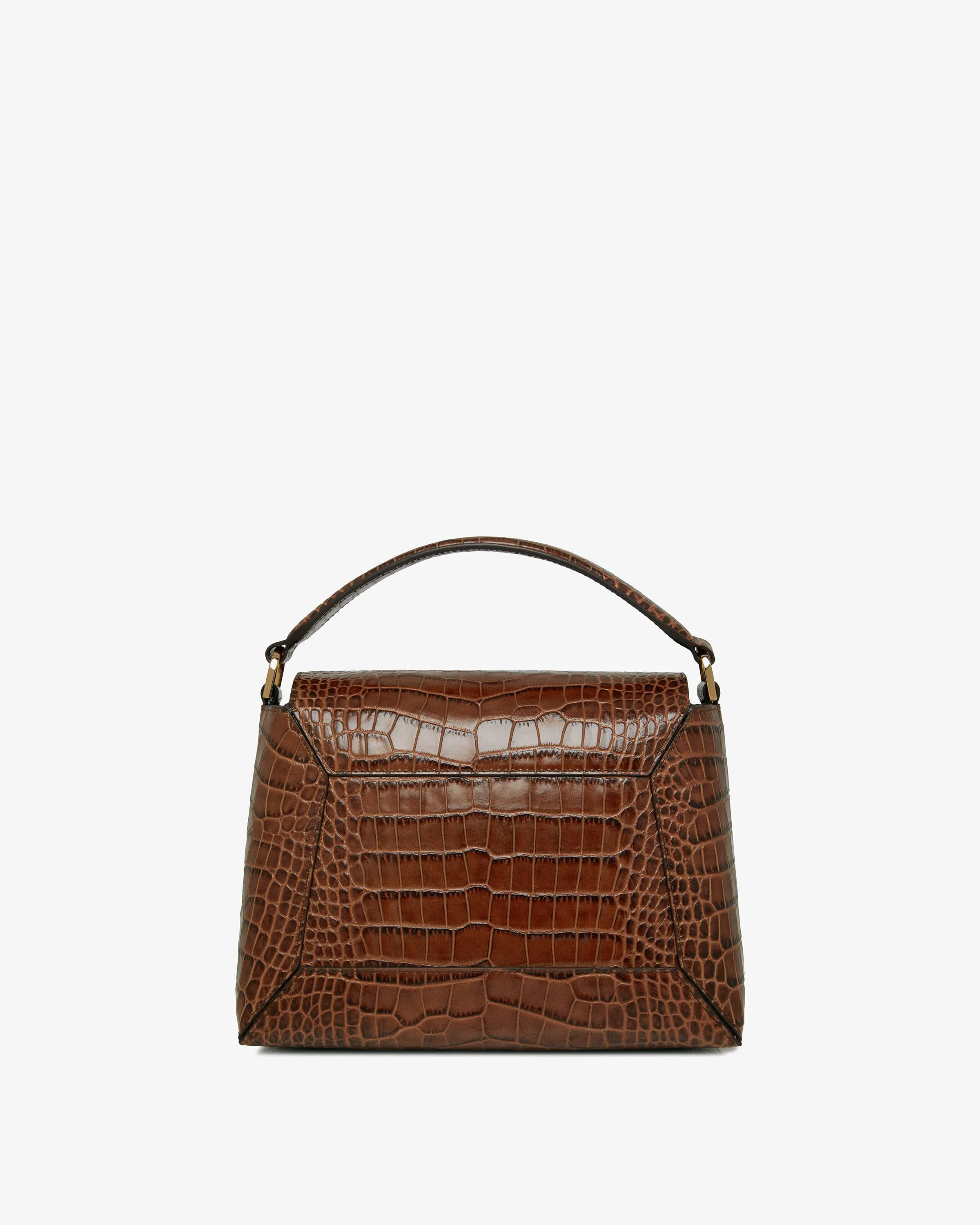 Mosaic Bag - Soft Croc-Embossed Leather Walnut