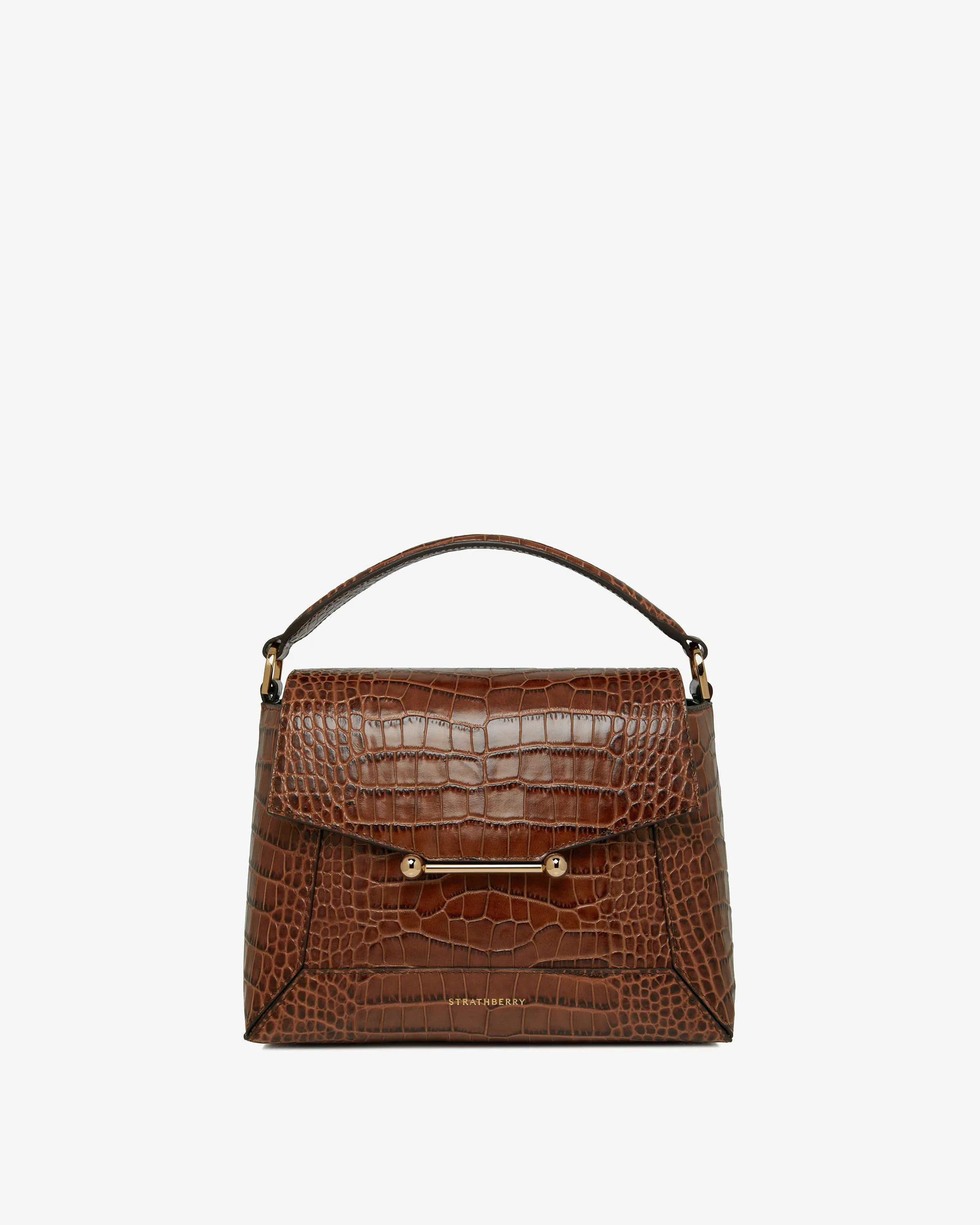 Mosaic Bag - Soft Croc-Embossed Leather Walnut