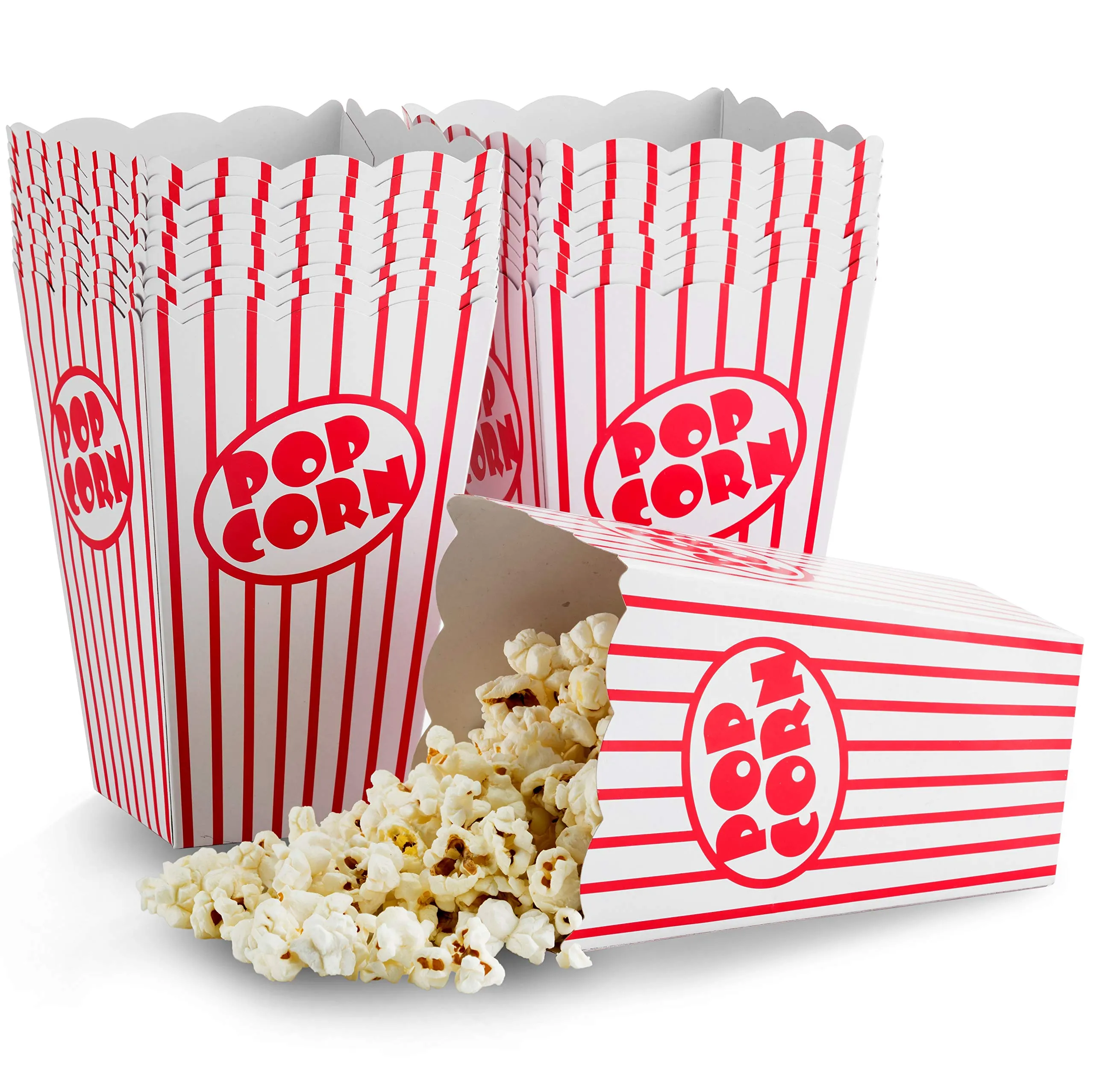 Movie Night Popcorn Boxes For Party (20 Pack) - Paper Popcorn Buckets -, Movie