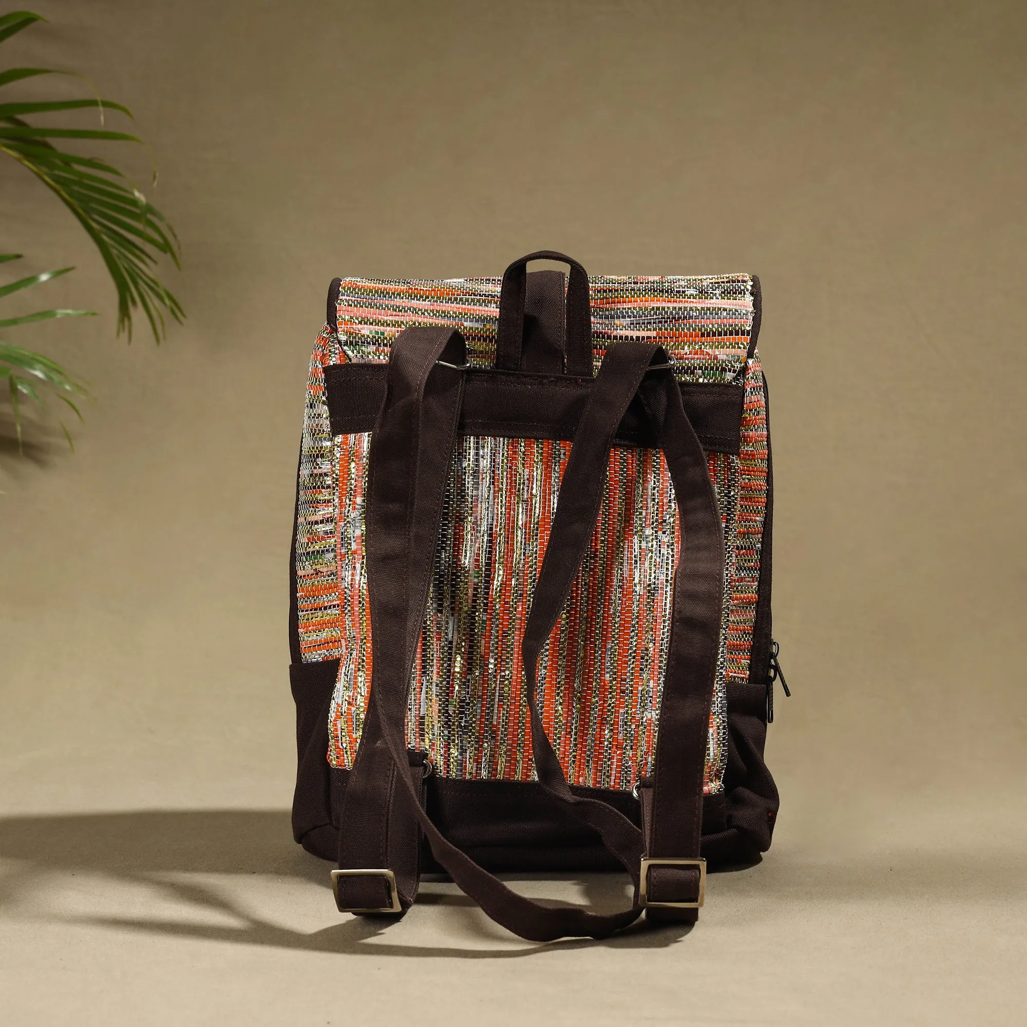 Multicolor - Upcycled Weave Handcrafted  Mini Backpack