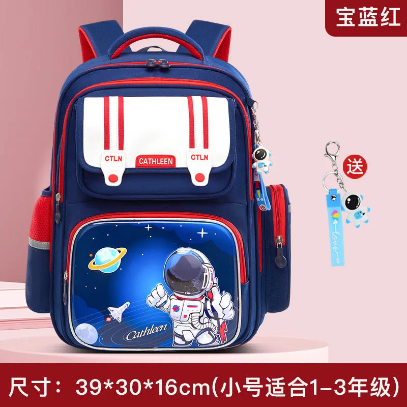 New Astronaut Primary School Student Schoolbag Boys and Girls Grade One Two Three to Six Spine Protection Burden Reduction Children Backpack