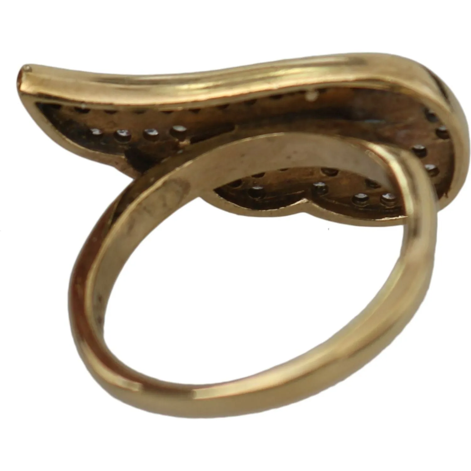 Nialaya Elegant Gold-Crystal Embellished Ring