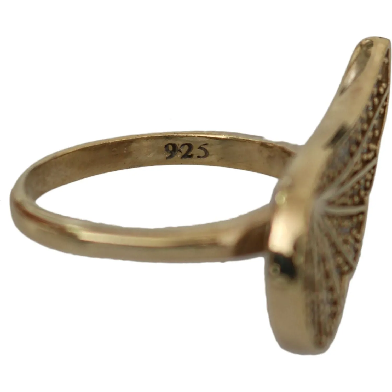 Nialaya Elegant Gold-Crystal Embellished Ring