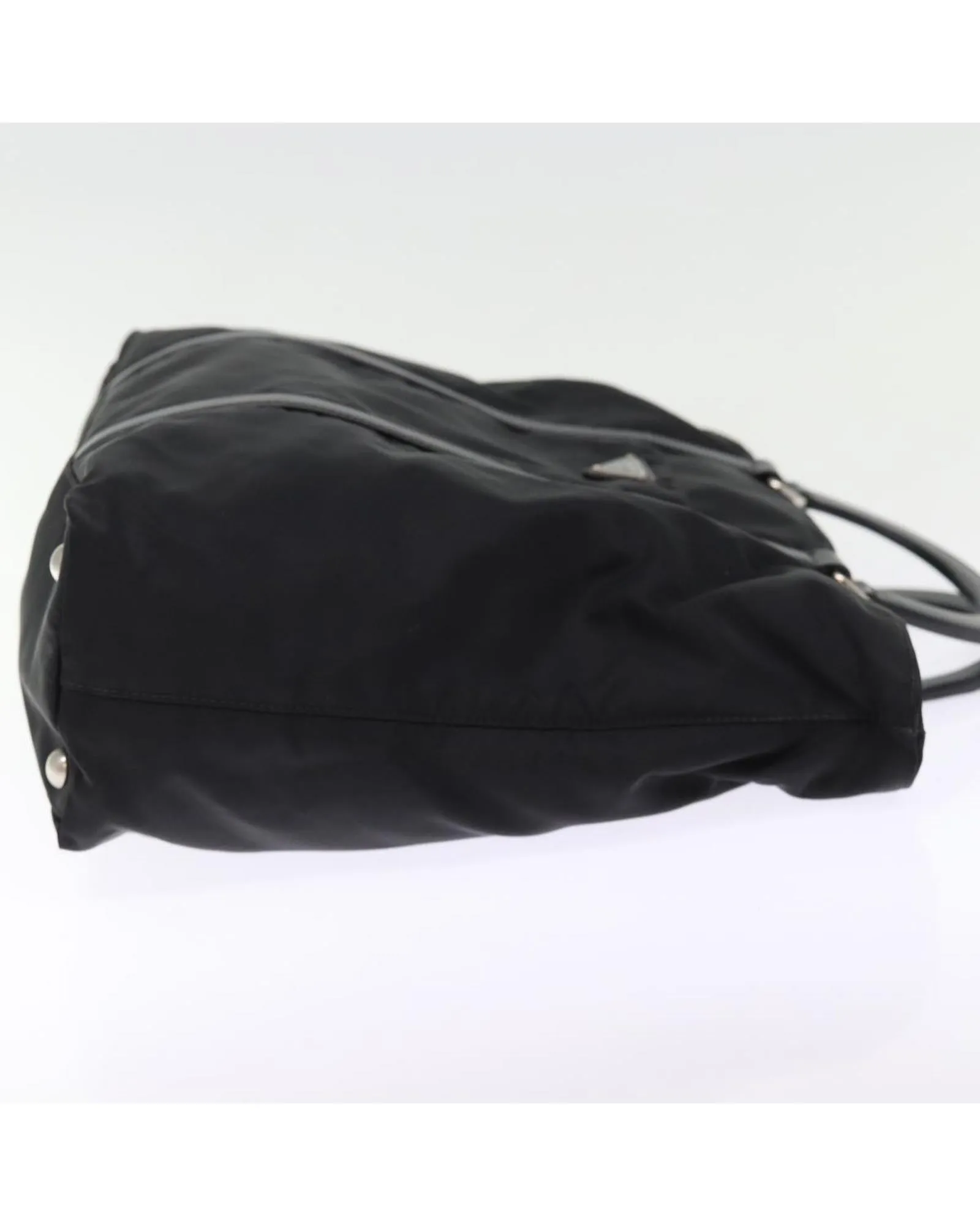 Nylon Hand Bag with Top Handle and Minimalist Design