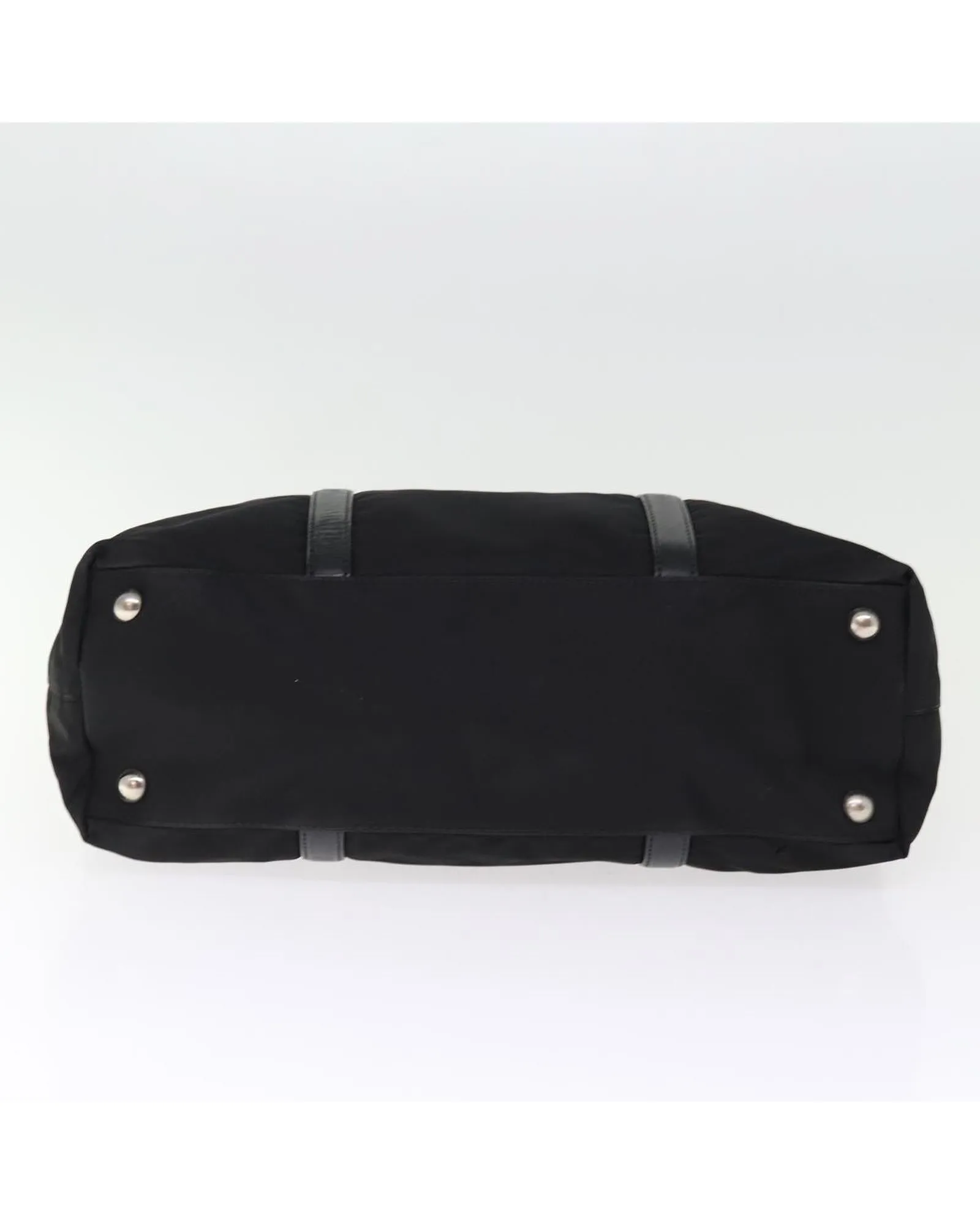 Nylon Hand Bag with Top Handle and Minimalist Design