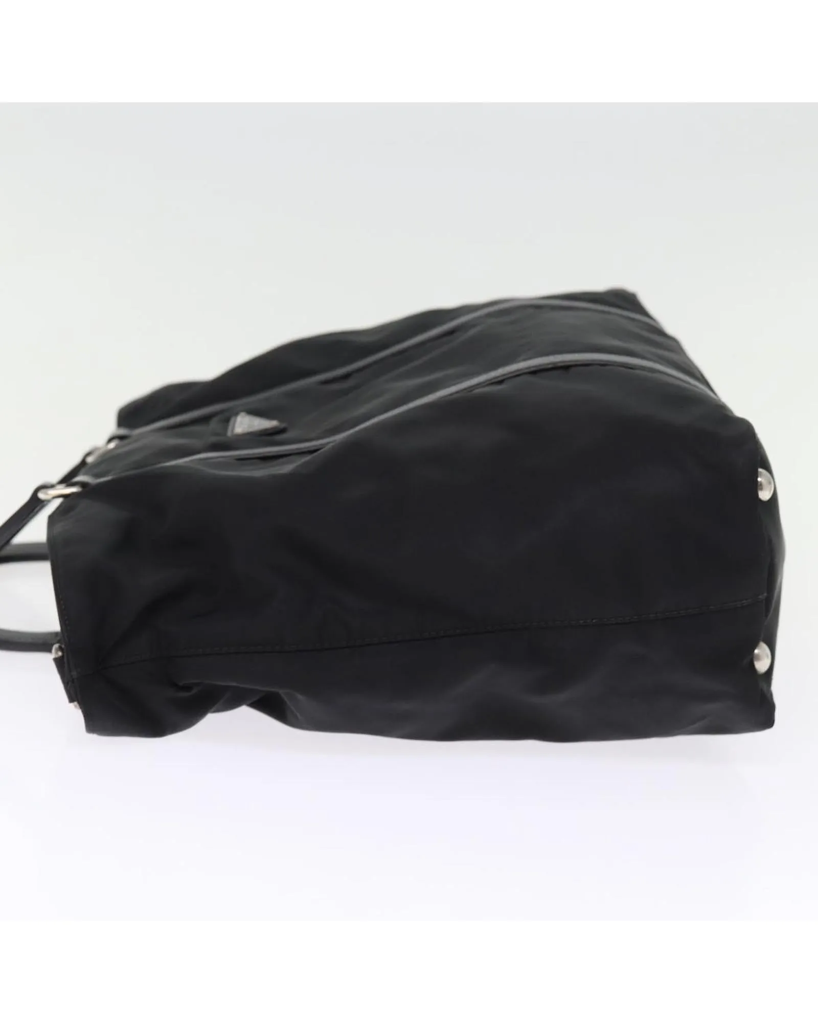 Nylon Hand Bag with Top Handle and Minimalist Design