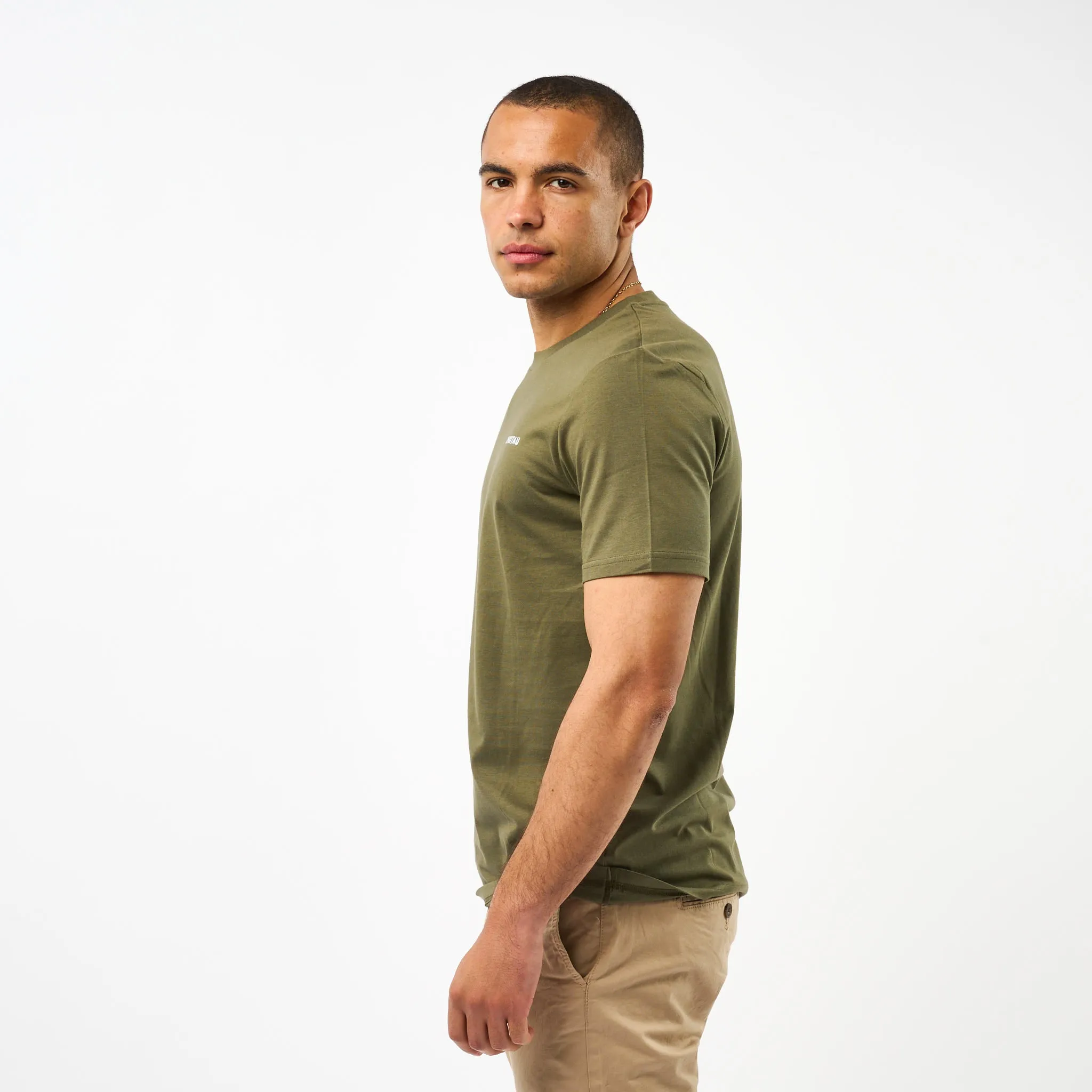 Omnitau Men's Muir Organic Cotton T-Shirt - Khaki Green