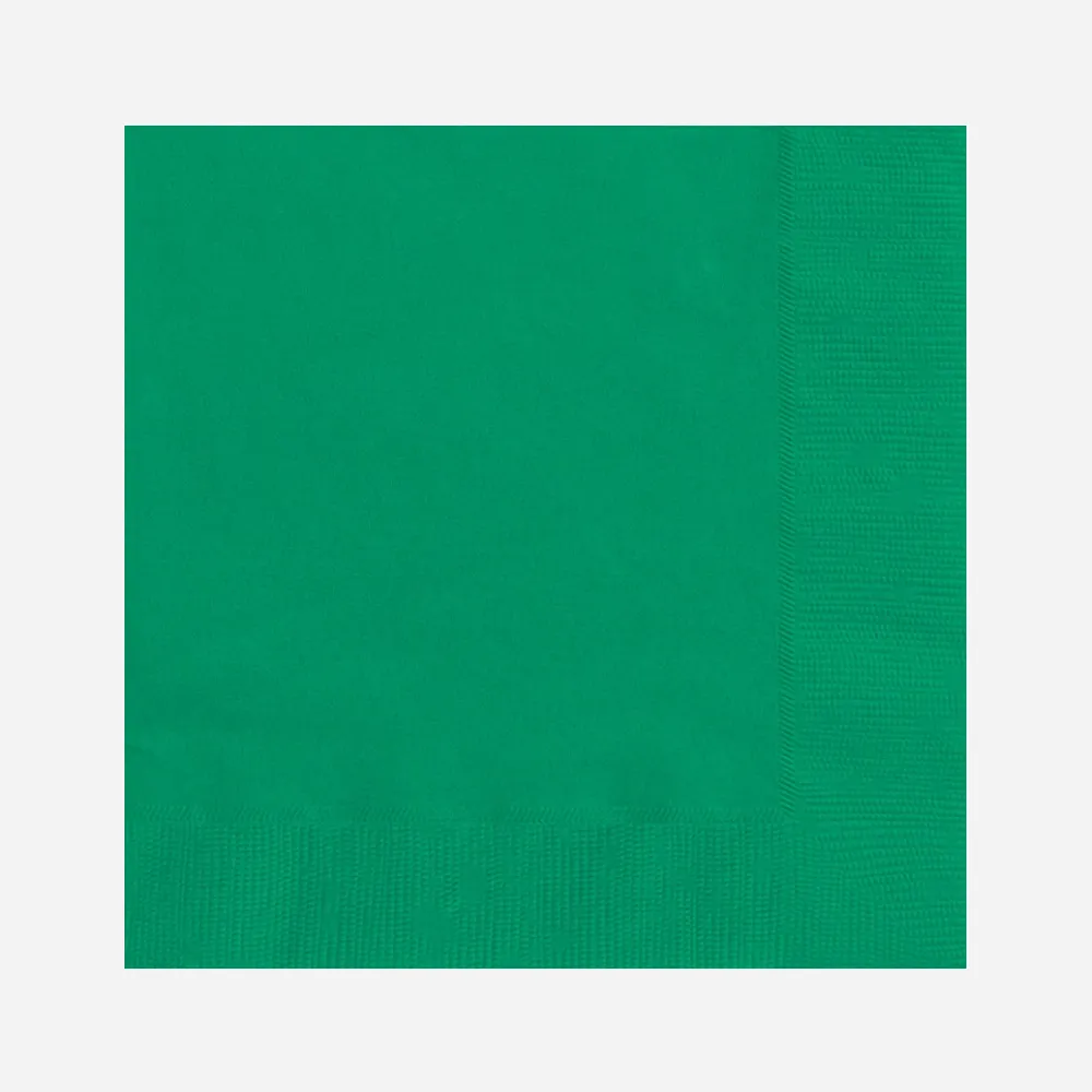 Plain Green Party Napkins