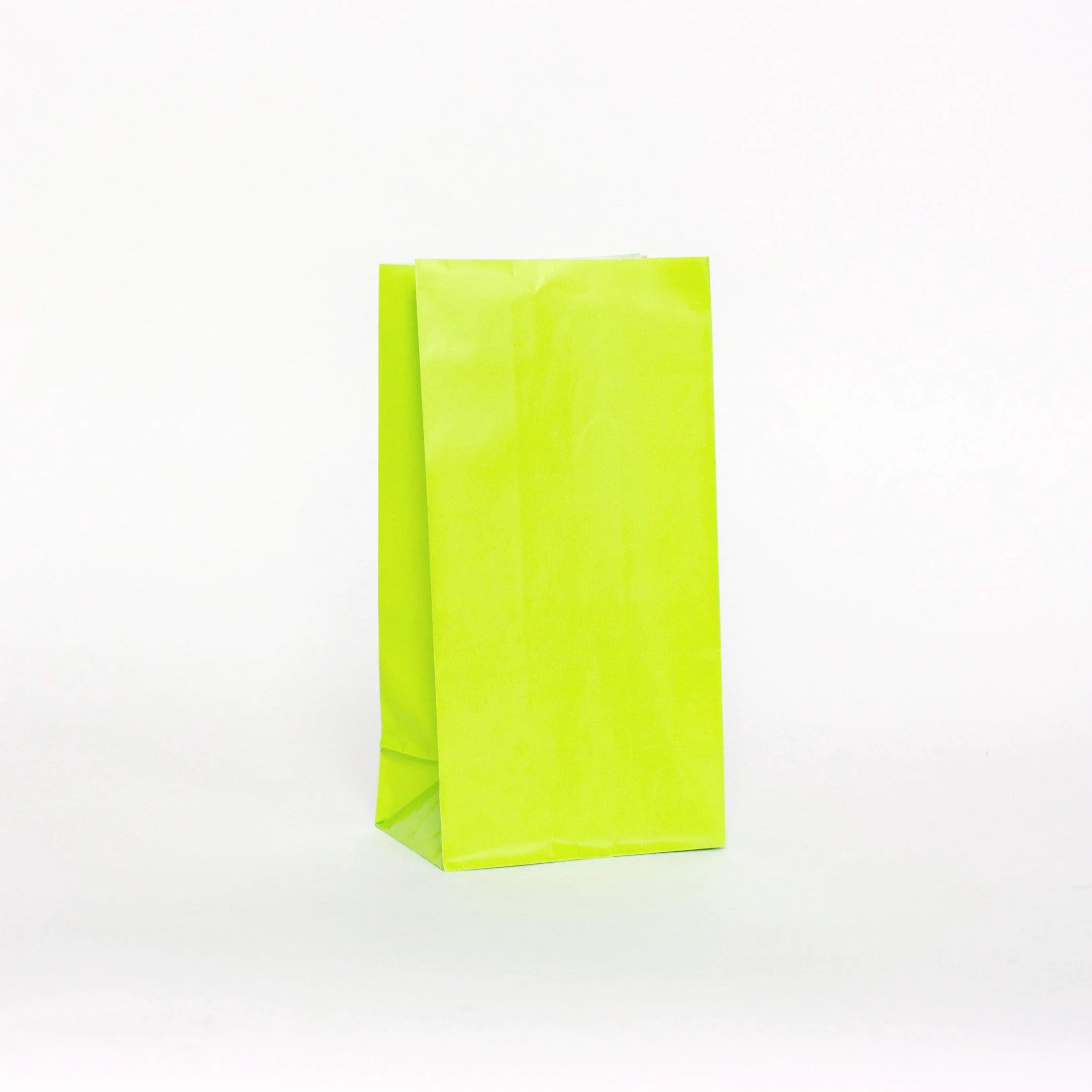 Plain Party Bags Lime Green (12 Pack)