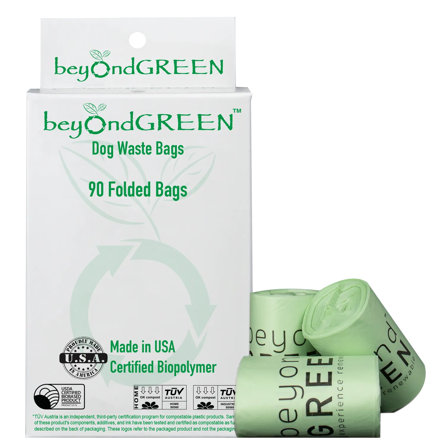 Plant-Based Dog Poop Bags for Leash Dispenser - 90 Bags