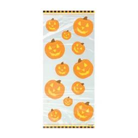 Pumpkin Glow Cello Bags - 20 Pkt