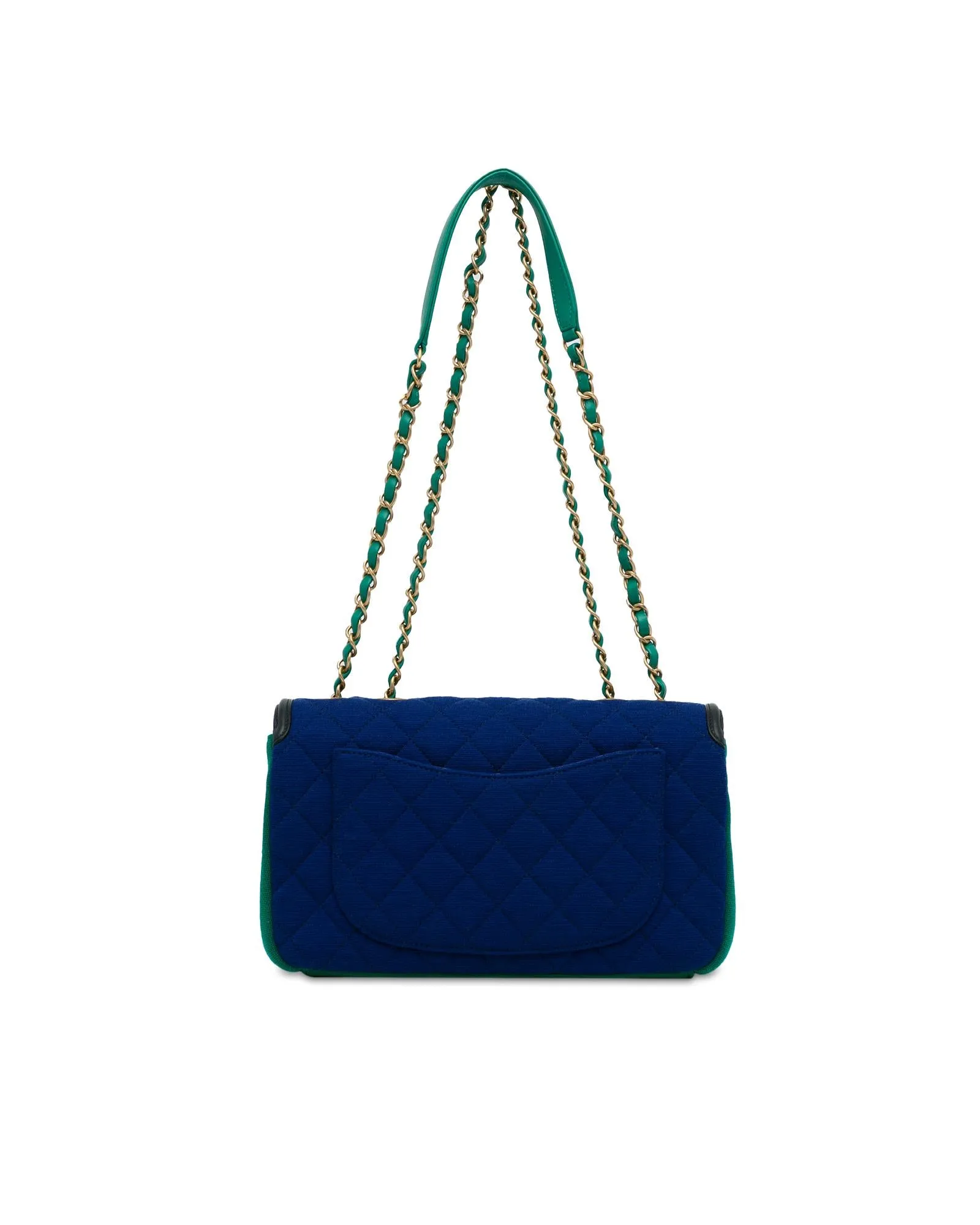 Quilted Jersey Small Flap Bag with CC Filigree Design