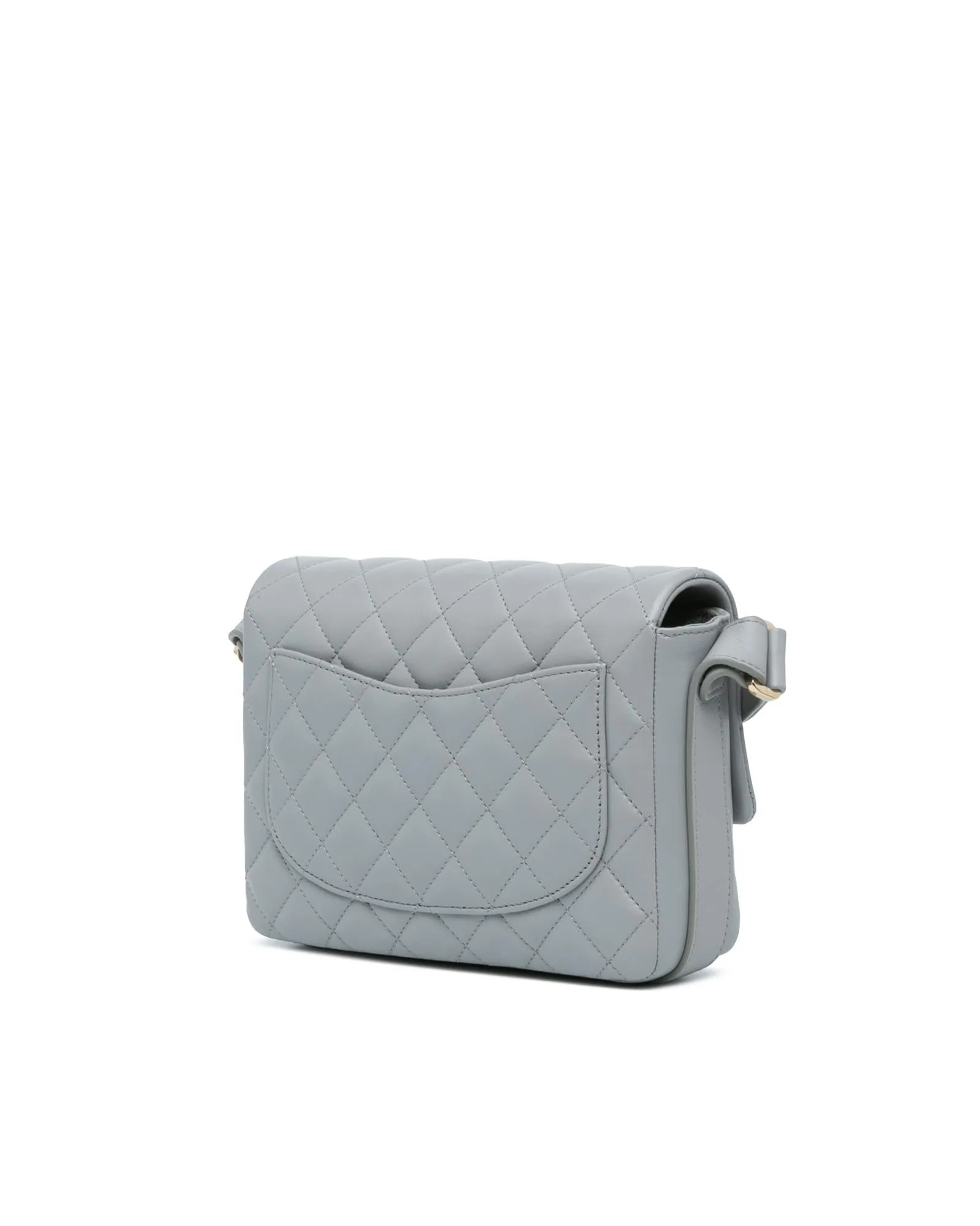 Quilted Leather Flap Bag with CC Turn Lock Closure