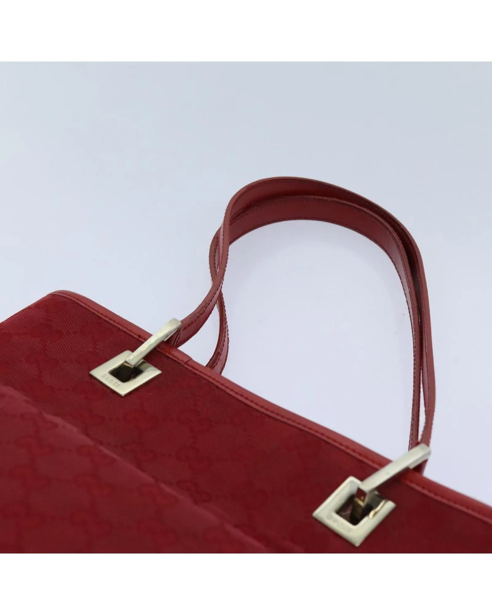 Red GG Canvas Hand Bag with Accessory and Serial No. 002.1099