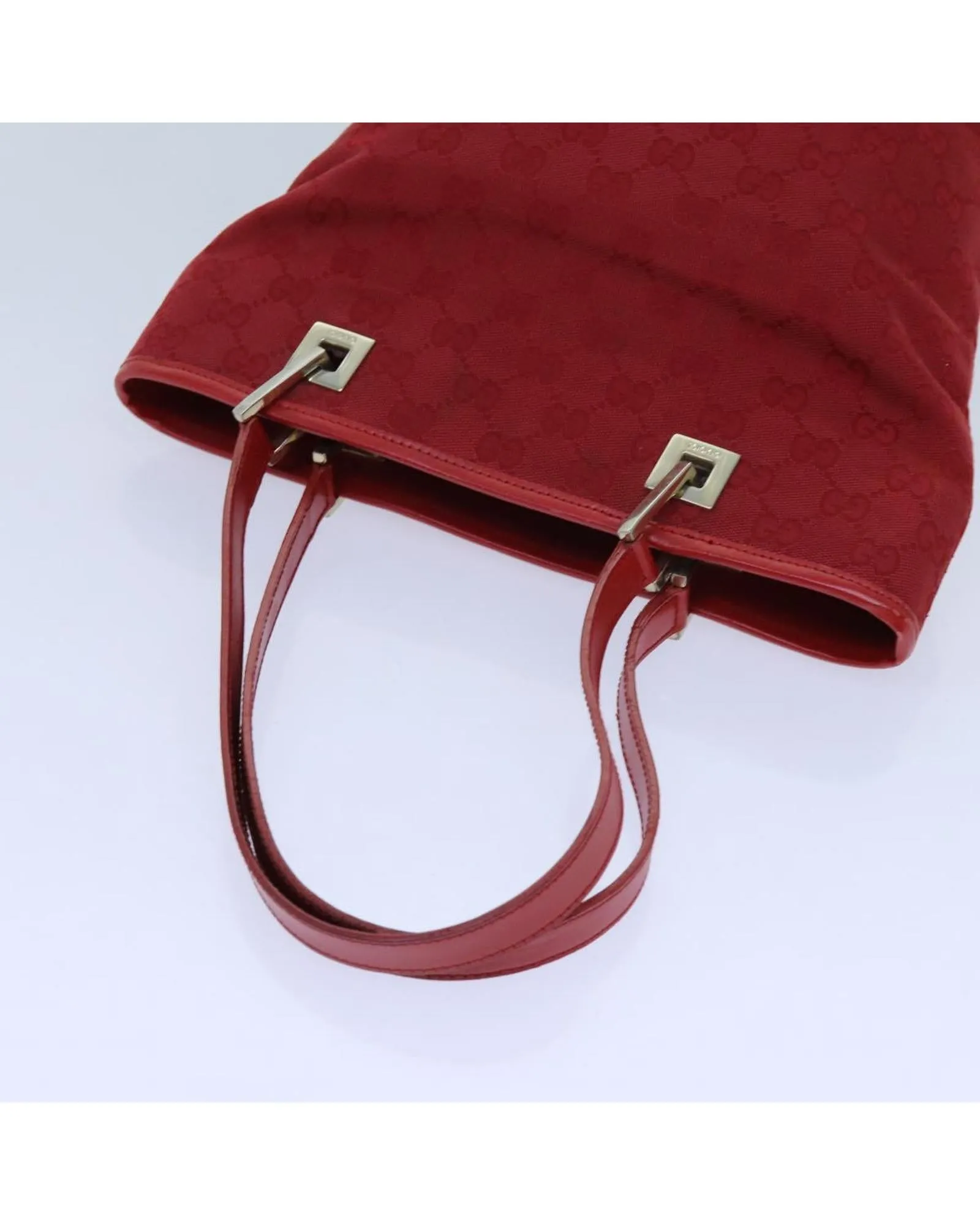 Red GG Canvas Hand Bag with Accessory and Serial No. 002.1099