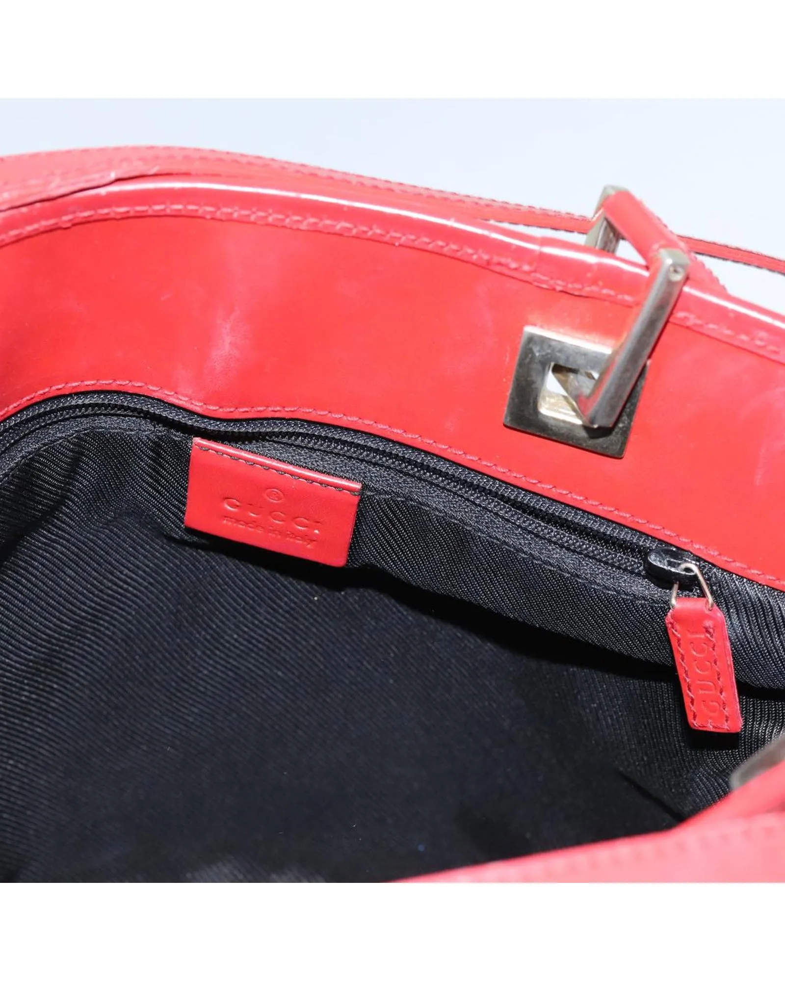 Red GG Canvas Hand Bag with Accessory and Serial No. 002.1099