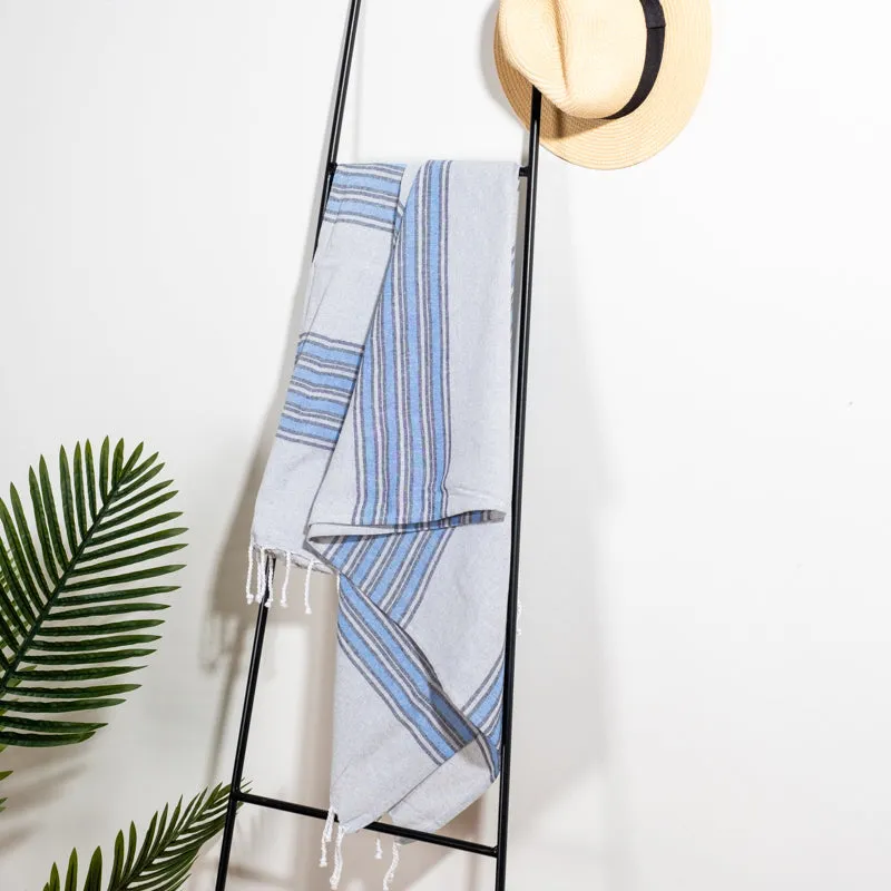 Rio Stripe Fouta Bag - Blue