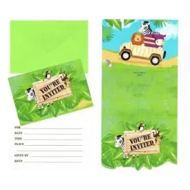 Safari Adventure Invitations - 8 Pkt - CLEARANCE