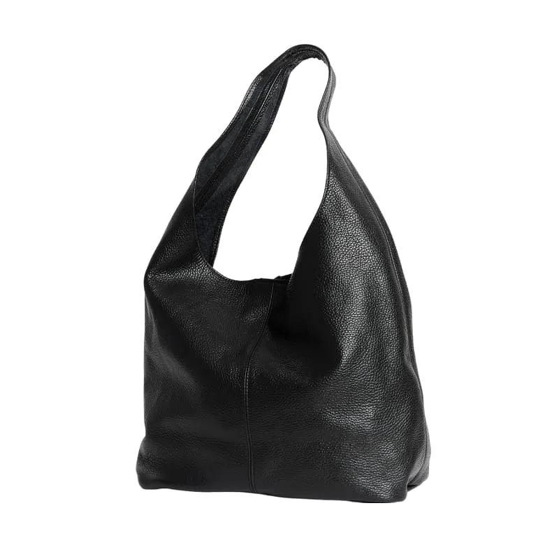 Scarlett Black Leather Hobo