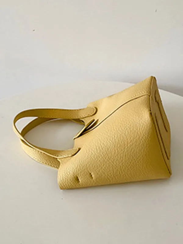 Simple Casual Chic PU Solid Color 2 Pieces Bags Accessories