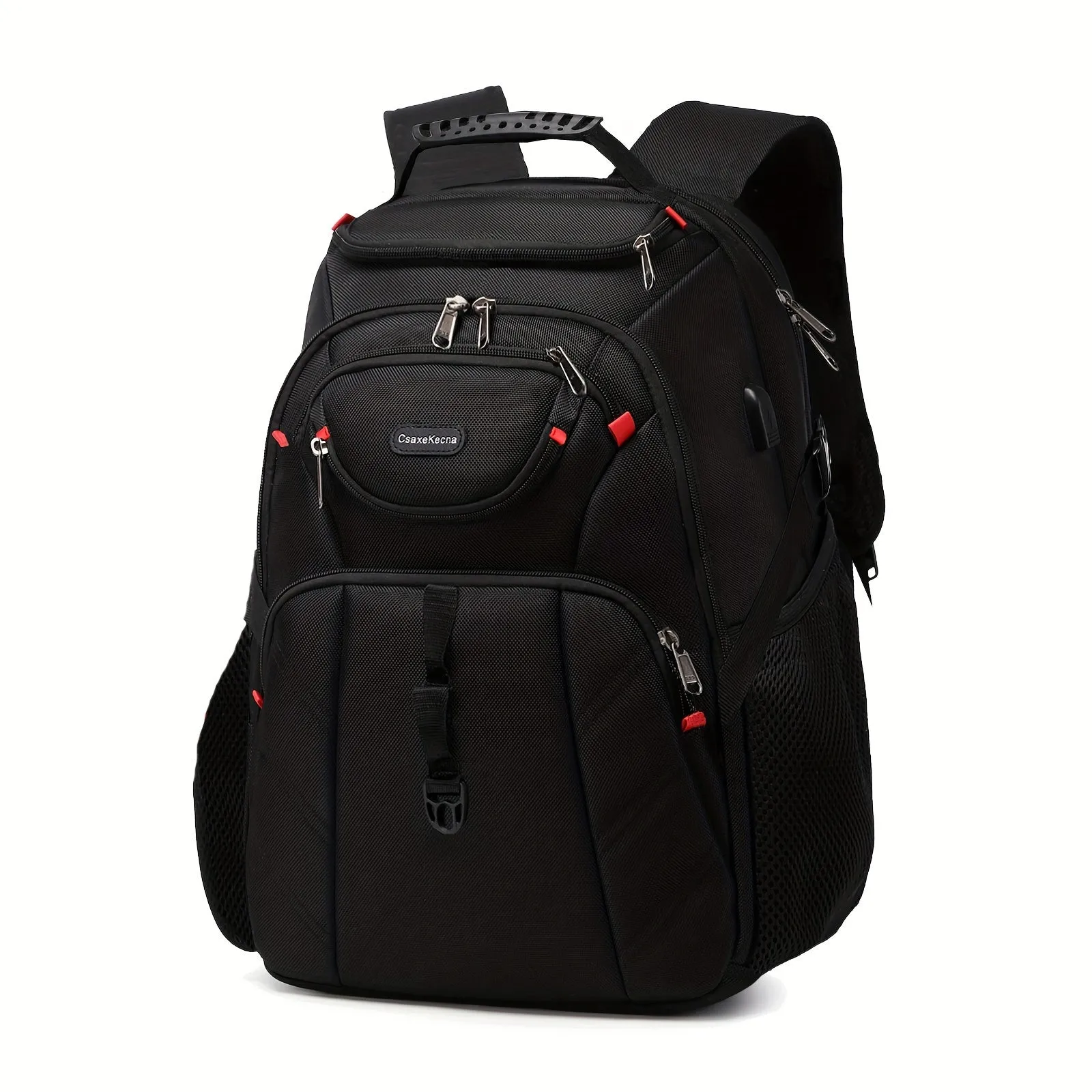 Sleek Large Capacity Backpack with USB Charging Port for Travel