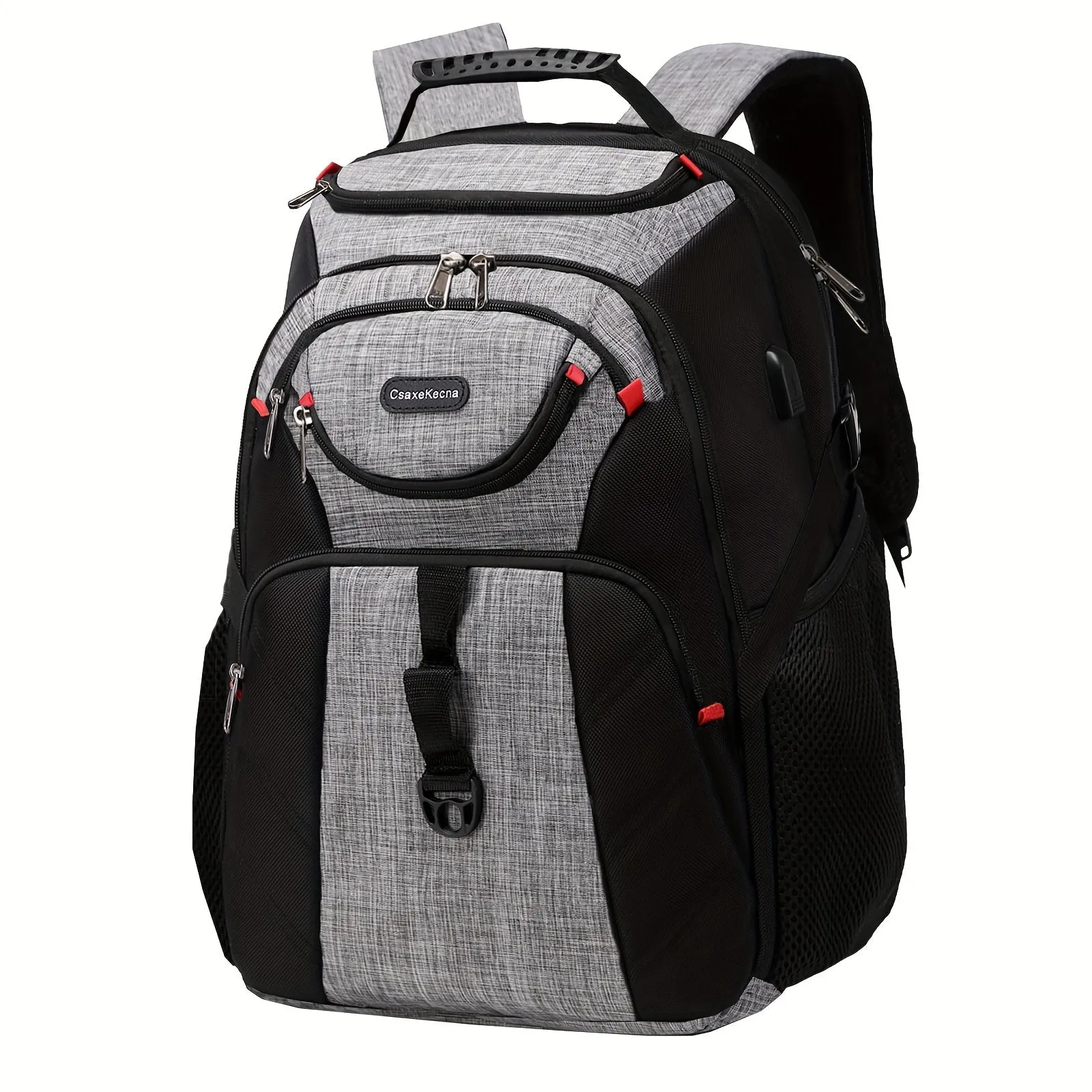 Sleek Large Capacity Backpack with USB Charging Port for Travel