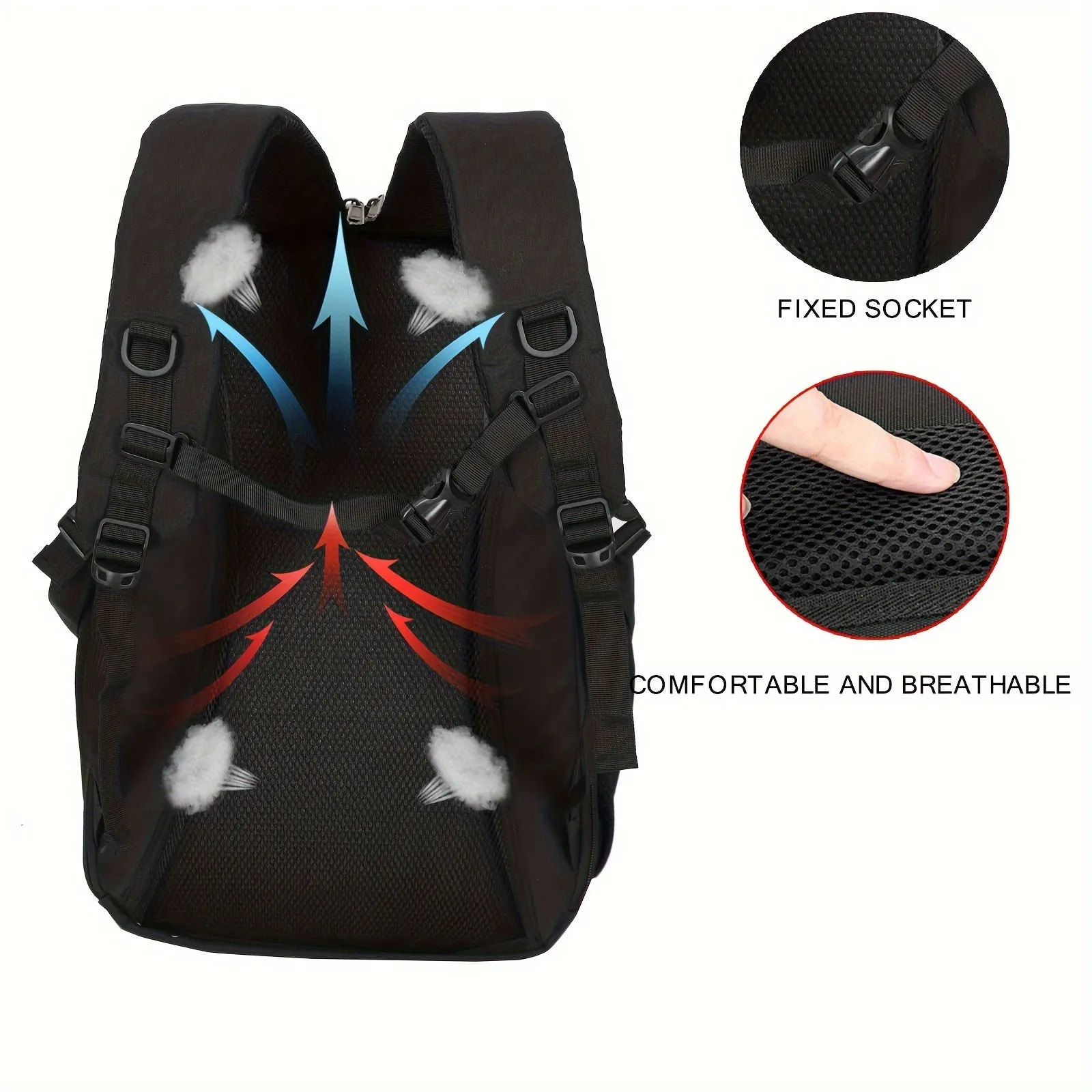 Sleek Large Capacity Backpack with USB Charging Port for Travel