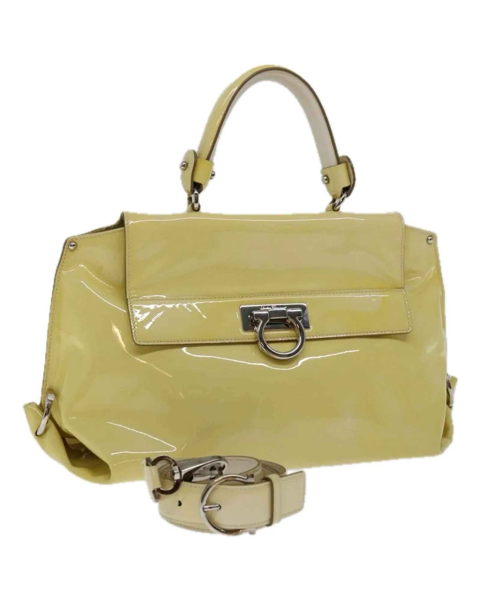 Sofia Gancini Patent Leather Hand Bag with Authenticity