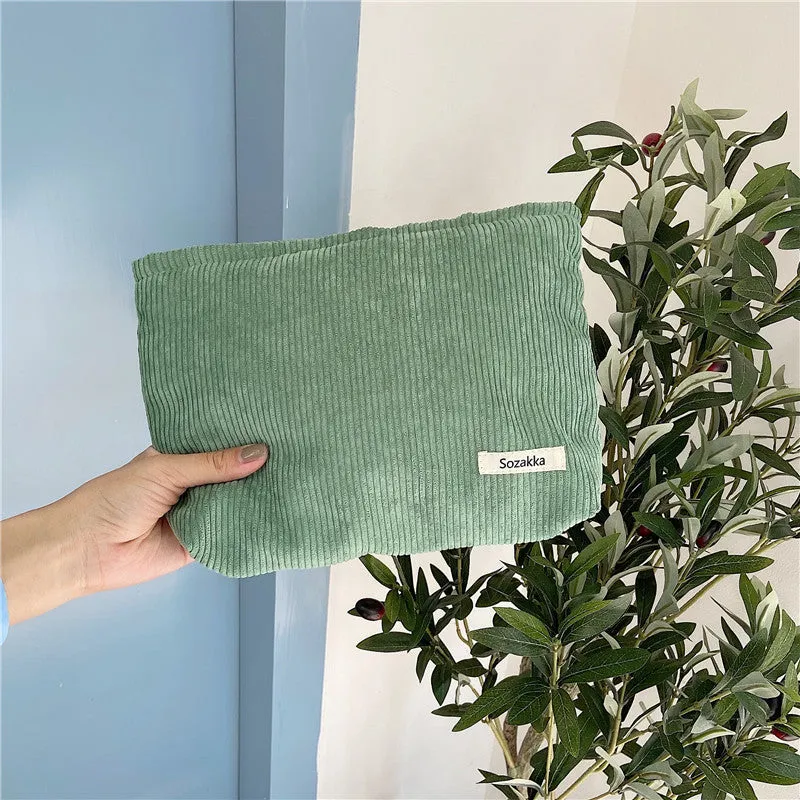 Stylish Corduroy Cosmetic Bag Your Ultimate Travel Companion