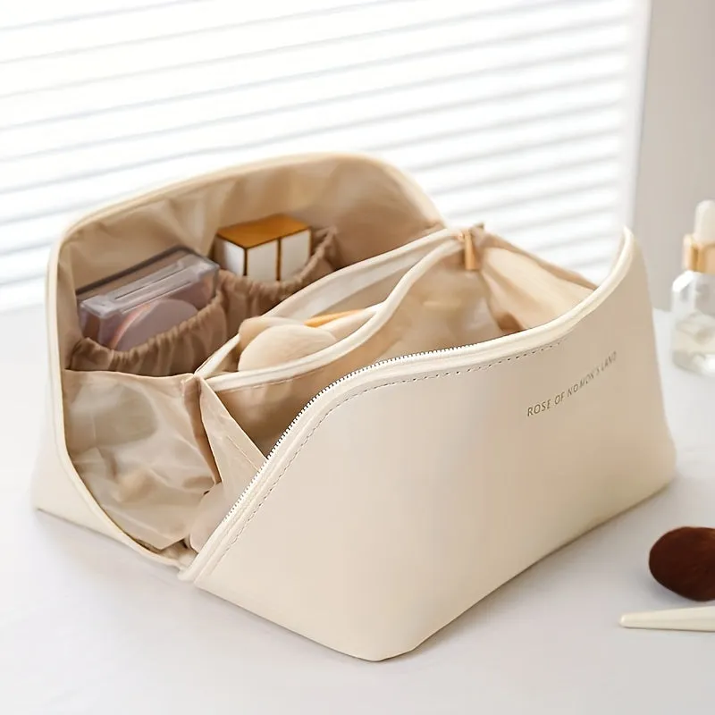 Stylish PU Cosmetic Bag Portable Makeup Storage Solution