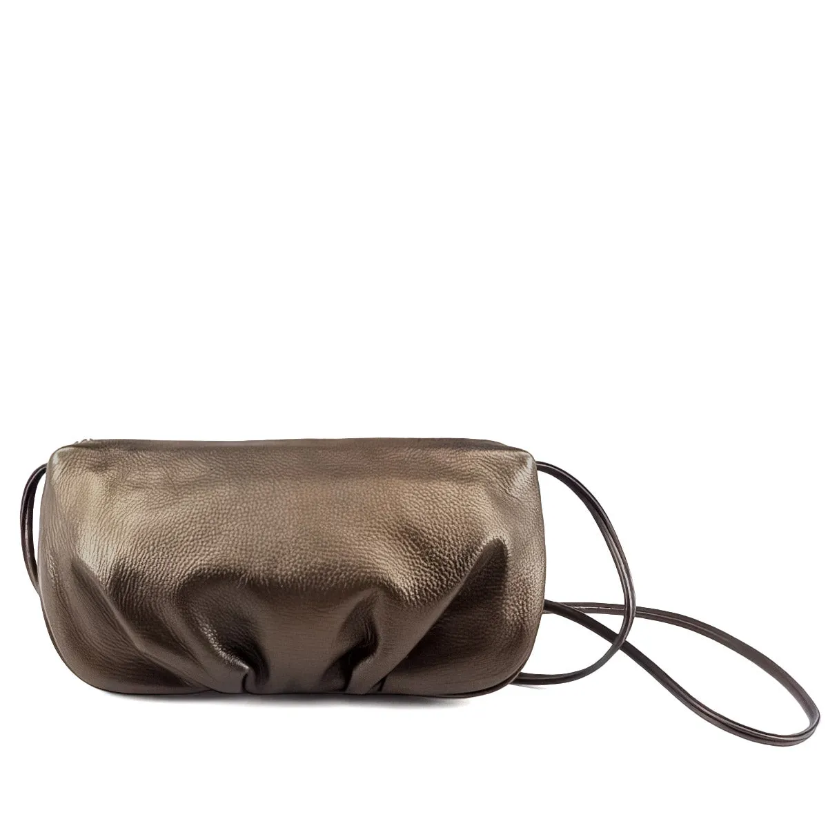 Sven pleated evening leather crossbody bag