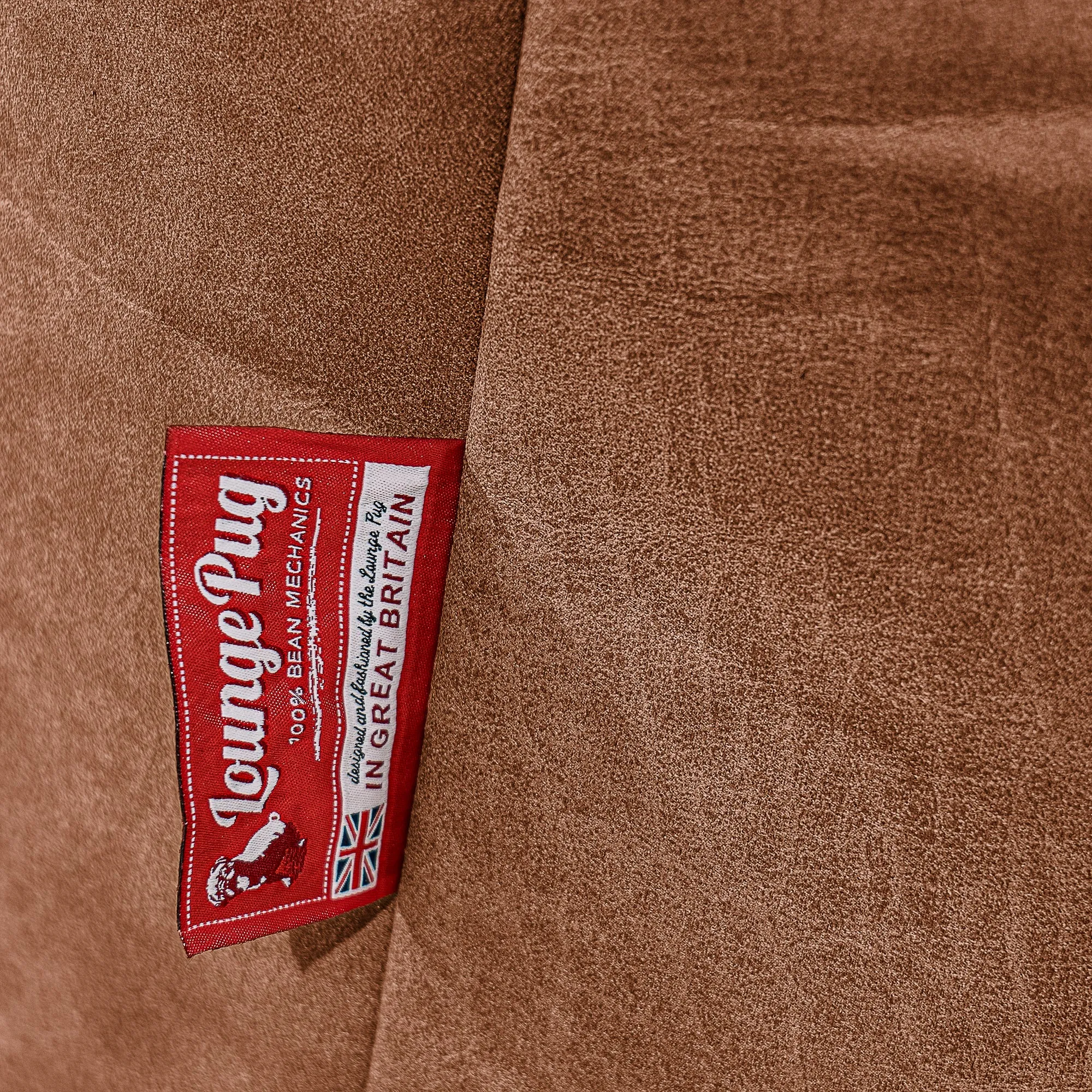 The 2 Seater Albert Sofa Bean Bag - Distressed Leather British Tan