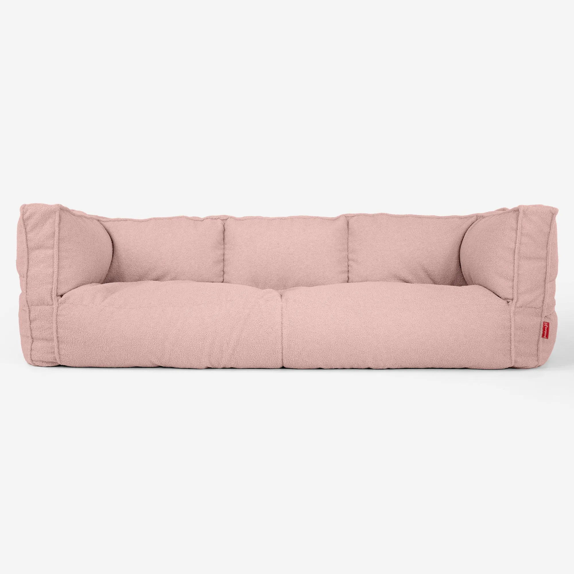 The 3 Seater Albert Sofa Bean Bag - Boucle Pink